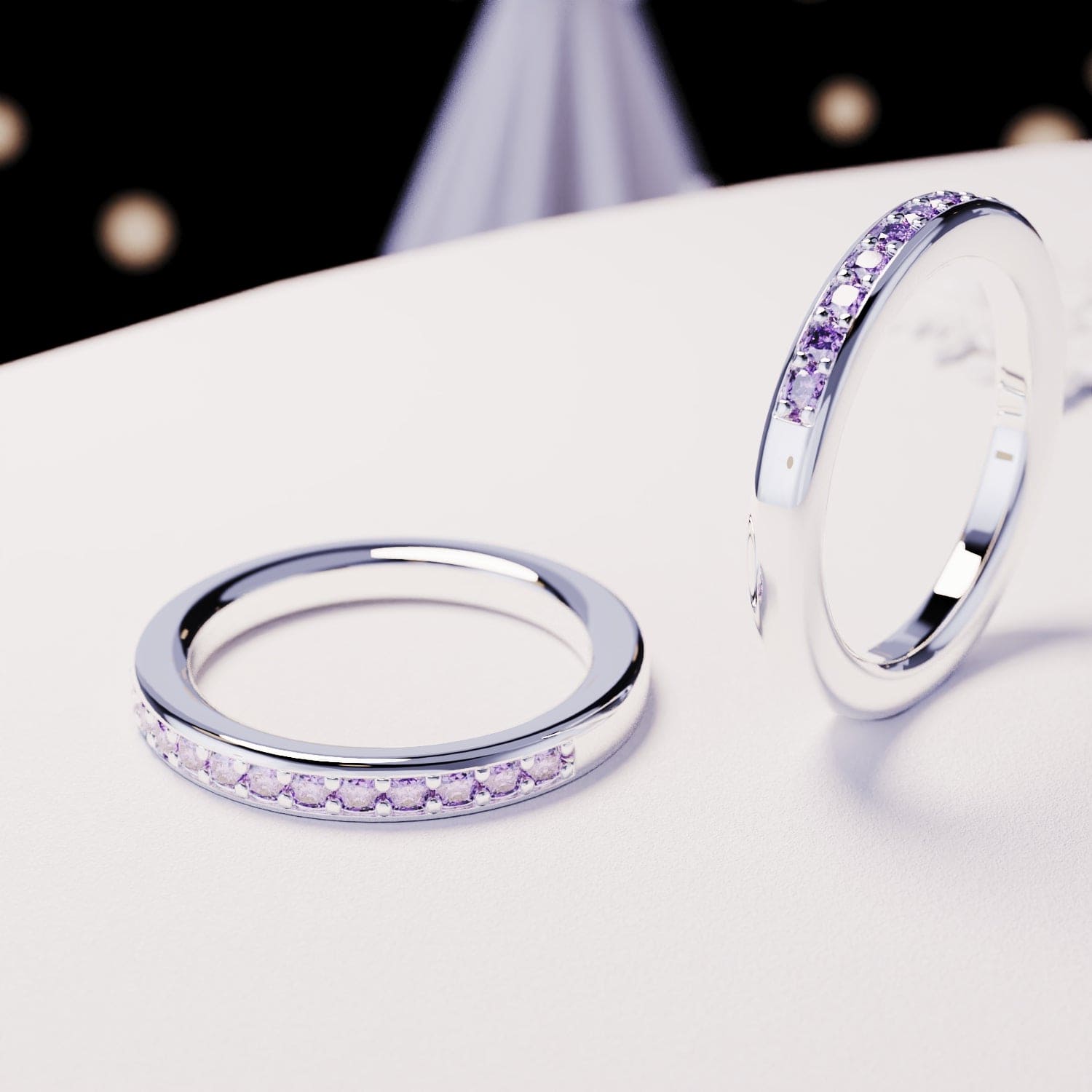 Das Versprechen: Ewigkeits-Amethystring - S925 Sterling Silber