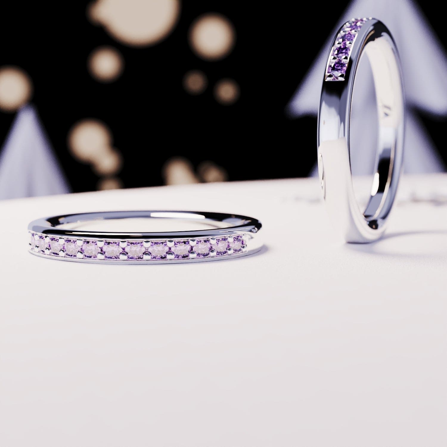 Das Versprechen: Ewigkeits-Amethystring - S925 Sterling Silber