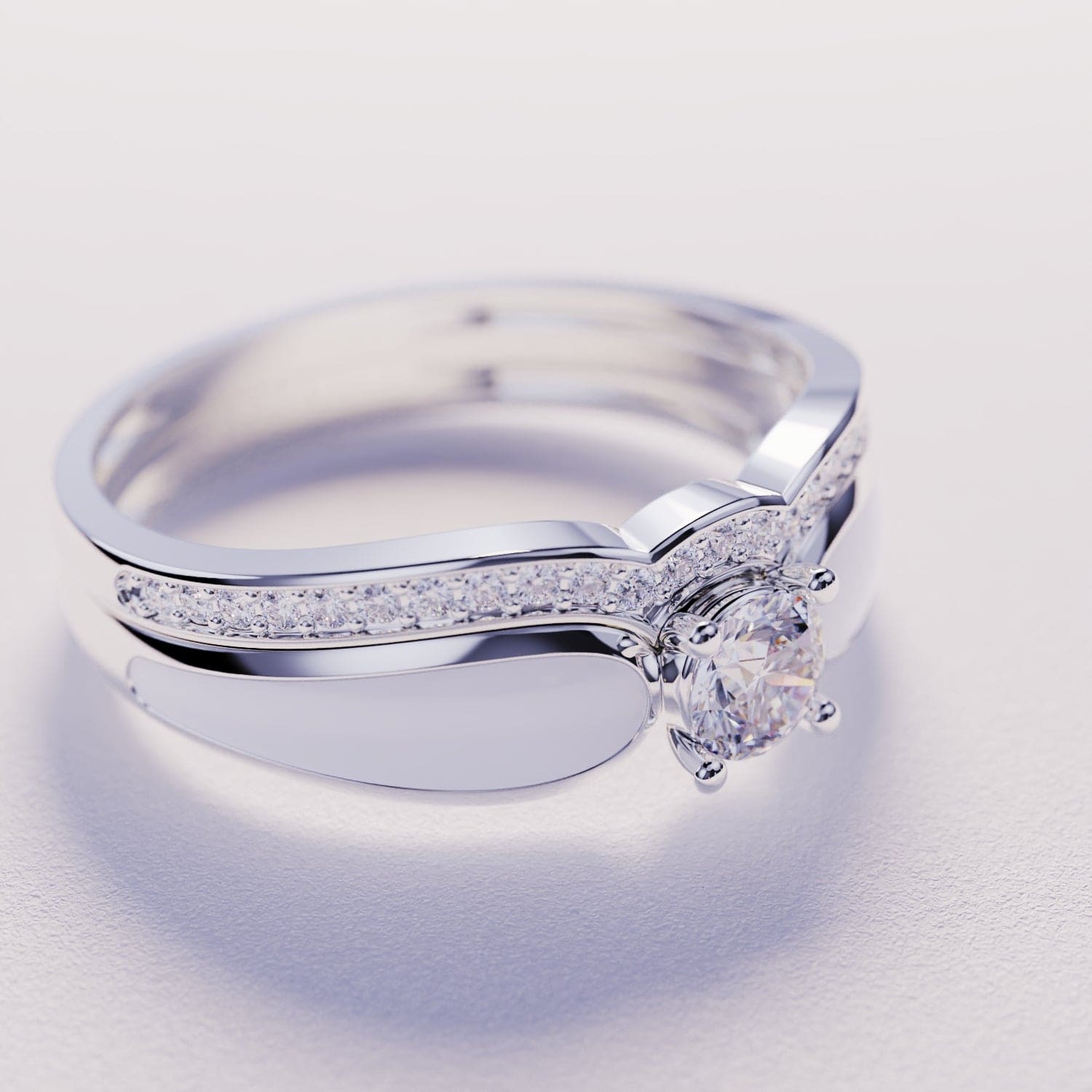 Snow Lagoon: 2-teiliges Ringset – S925 Sterling Silber