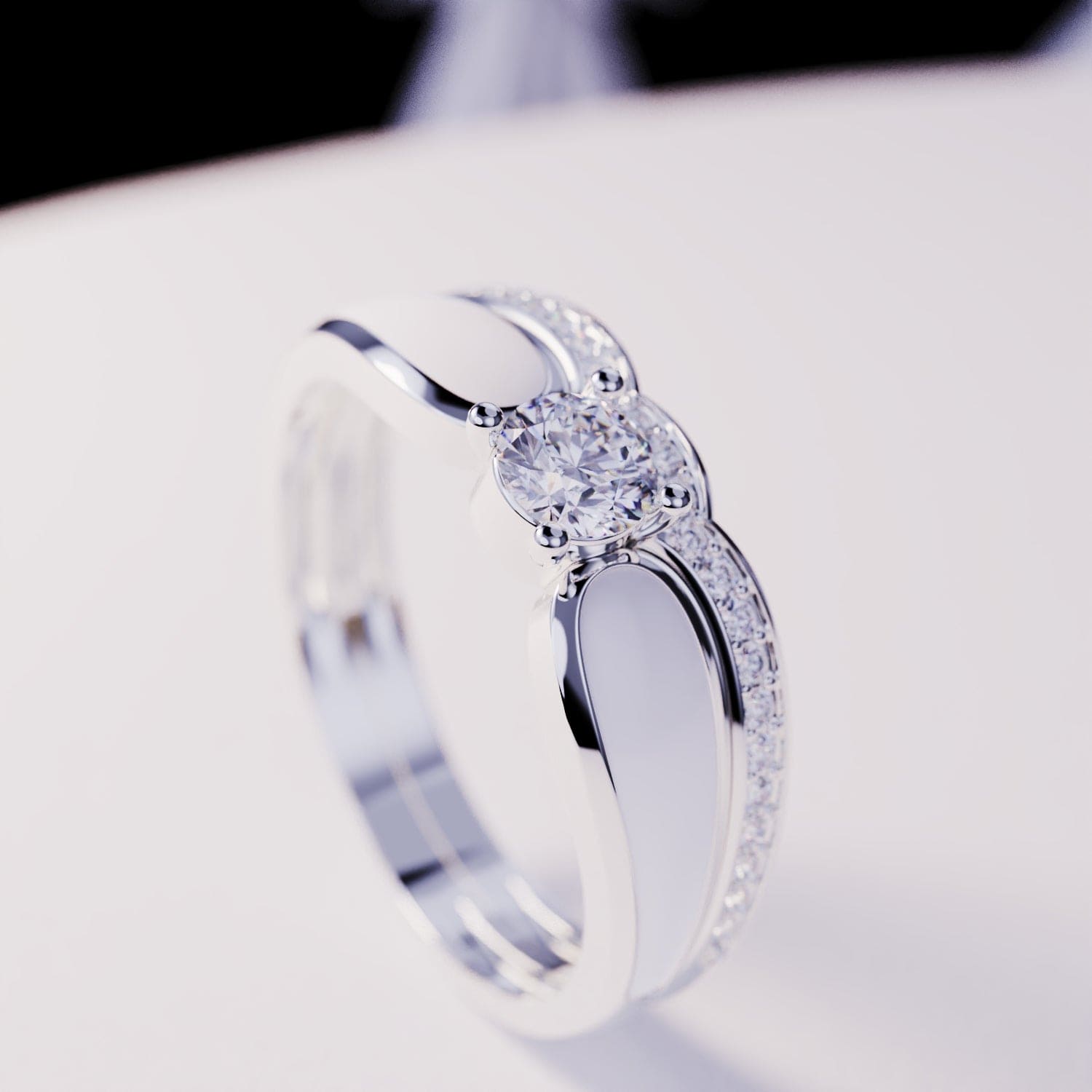 Snow Lagoon: 2-teiliges Ringset – S925 Sterling Silber