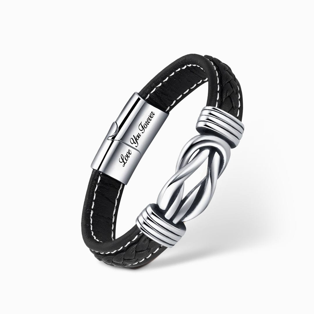 An meinen Enkel | Für immer verbunden | Lederarmband