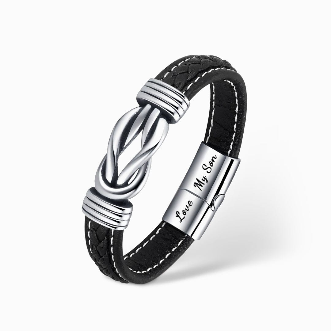 An meinen Sohn | Für immer verbunden | Lederarmband