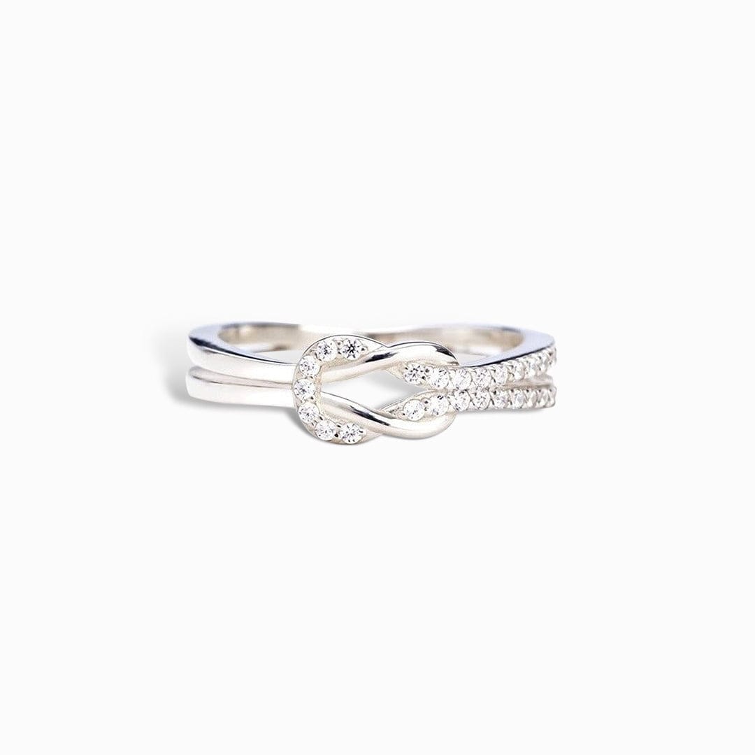 À ma meilleure amie | Sœurs de cœur | Bague nœud en argent S925