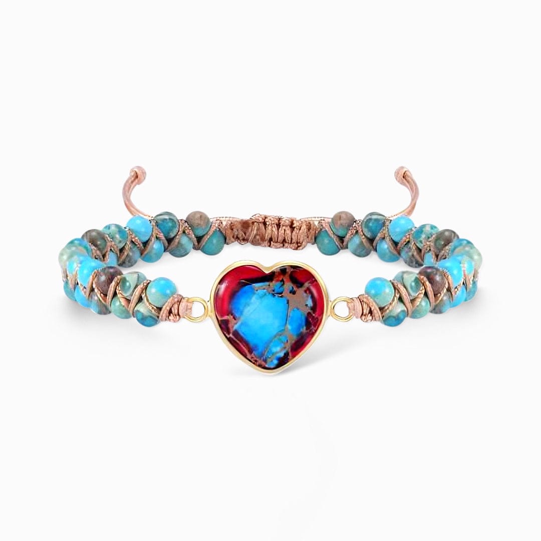 An meine Tochter | Liebe dich für immer | Jaspis-Herz-Armband
