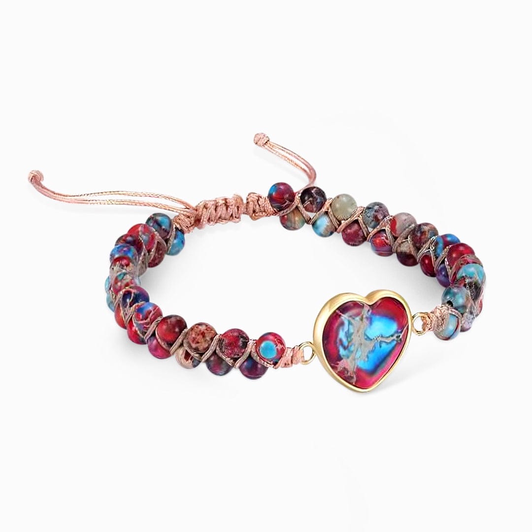 An meine Tochter | Liebe dich für immer | Jaspis-Herz-Armband