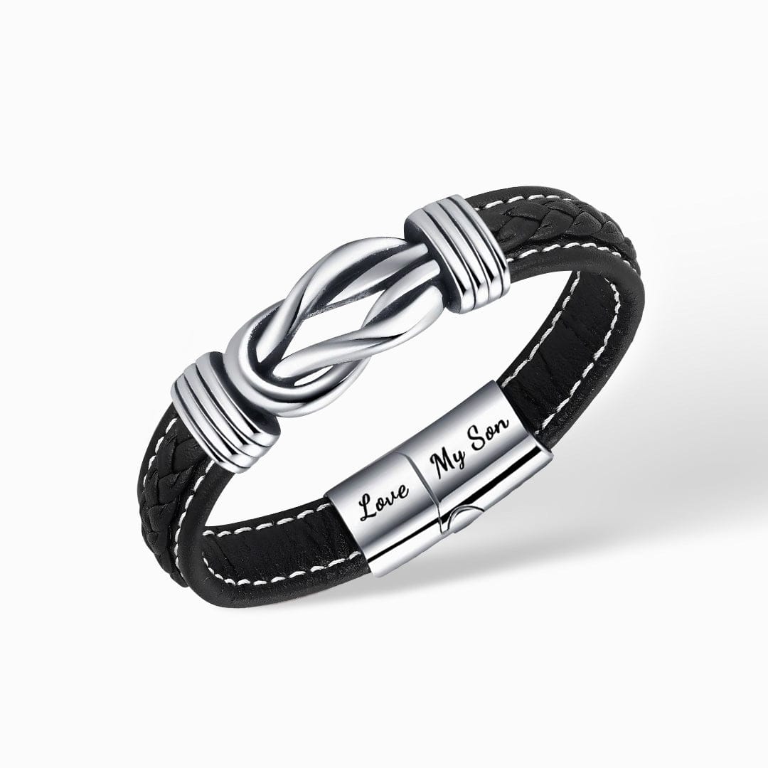 An meinen Sohn | Für immer verbunden | Lederarmband
