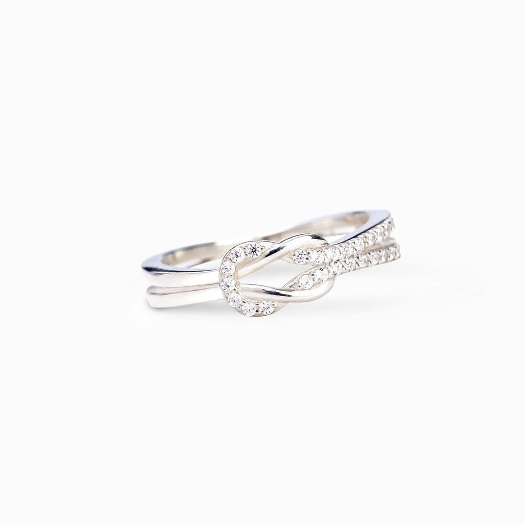 À ma meilleure amie | Sœurs de cœur | Bague nœud en argent S925