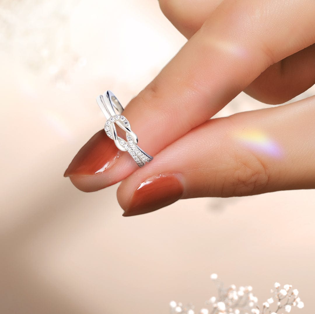 À ma meilleure amie | Sœurs de cœur | Bague nœud en argent S925