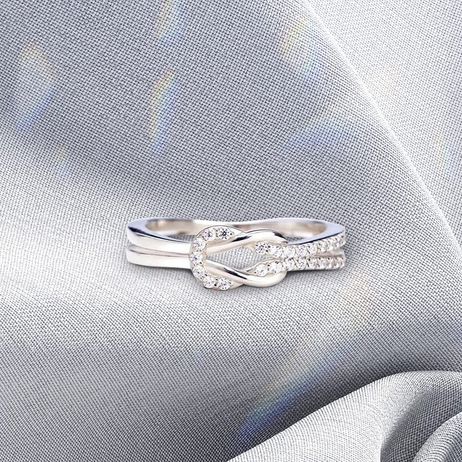 À ma meilleure amie | Sœurs de cœur | Bague nœud en argent S925