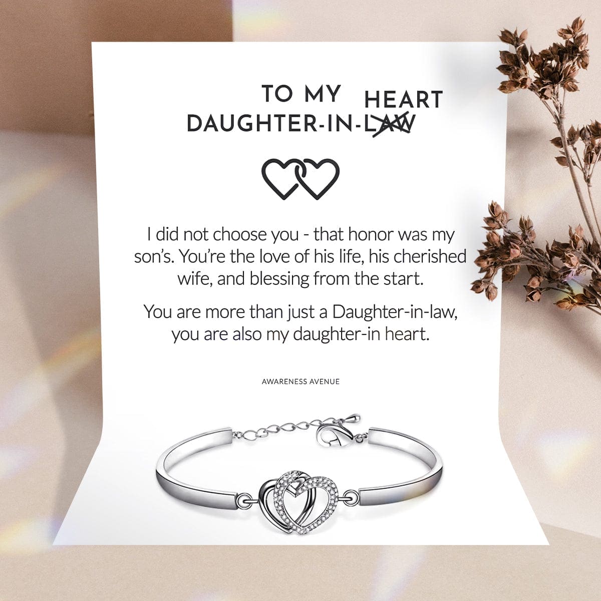 À Ma Belle-Fille | Tu Es Aussi Ma Fille De Cœur | Bracelet 925s