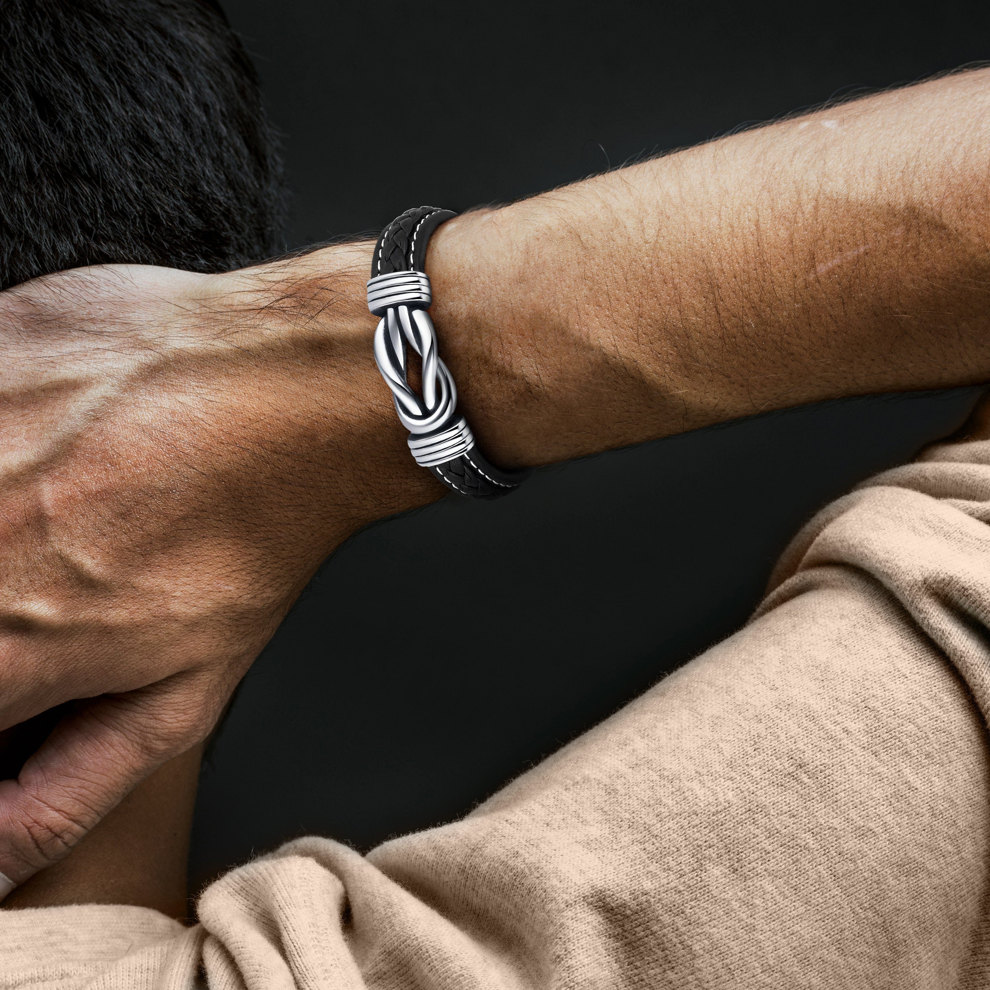 An meinen Enkel | Für immer verbunden | Lederarmband