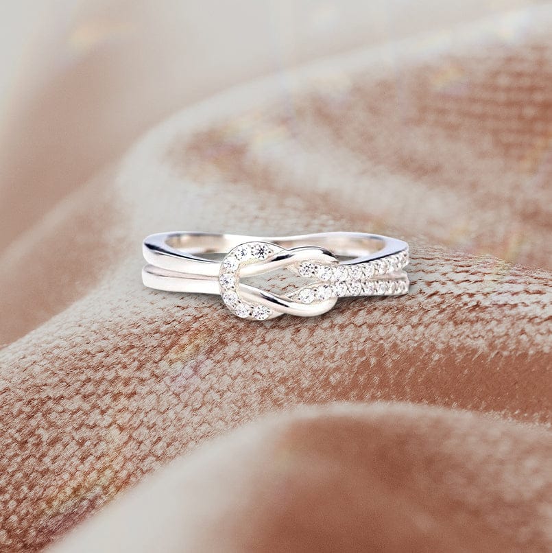 À ma meilleure amie | Sœurs de cœur | Bague nœud en argent S925