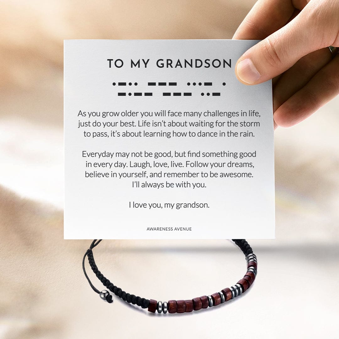 An meinen Enkel | Ich liebe dich | Morsecode-Armband