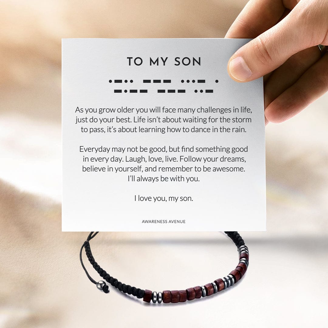 À Mon Fils | Je t'aime | Bracelet Code Morse