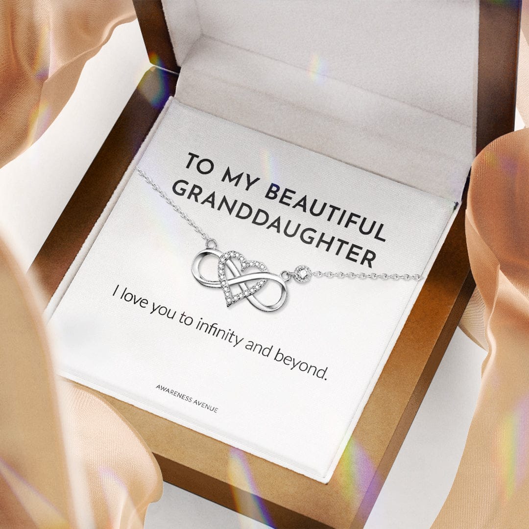 À Ma Petite-Fille | Je T'aime à l'Infini | Collier 925S