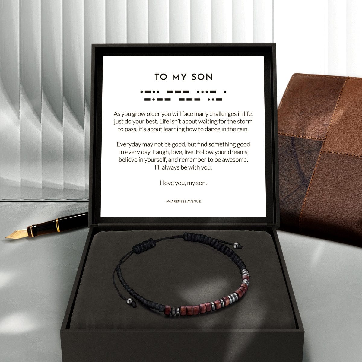 À Mon Fils | Je t'aime | Bracelet Code Morse