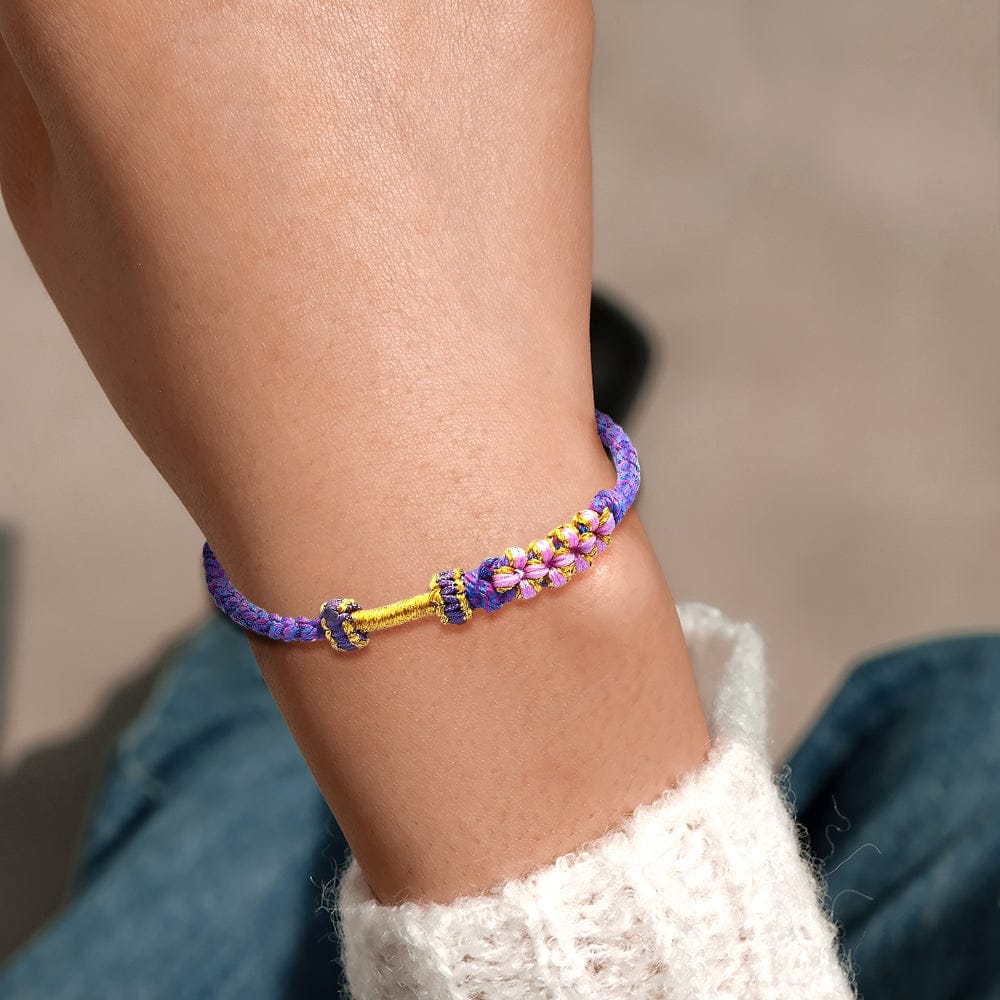 Enkelin | Eine Verbindung, die niemals gelöst werden kann | Pfirsichblüten-Knotenarmband