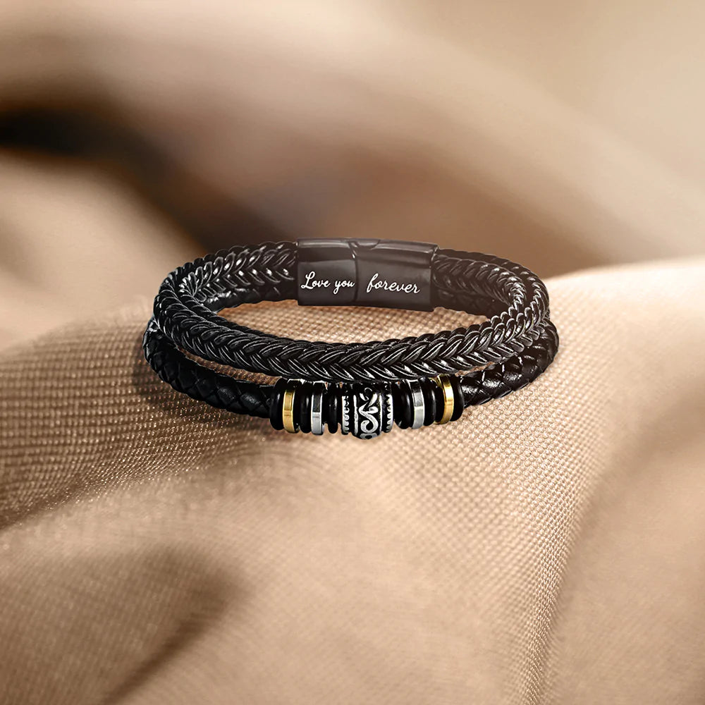 Ich liebe dich für immer | Herren-Geschenkarmband aus Leder