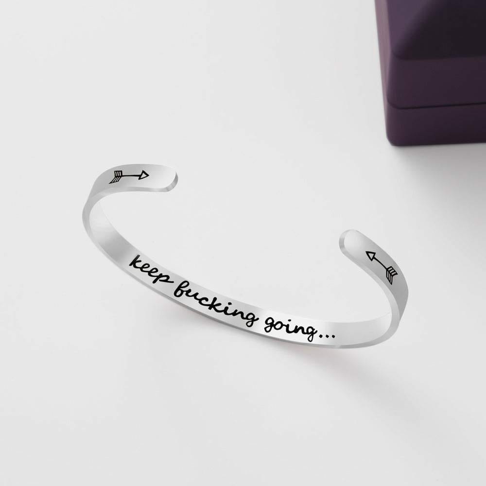 Keep fucking going-I Am Enough™-bracelet,bracelet: All,bracelet: Inspirational,gift: All,gift: Inspirational