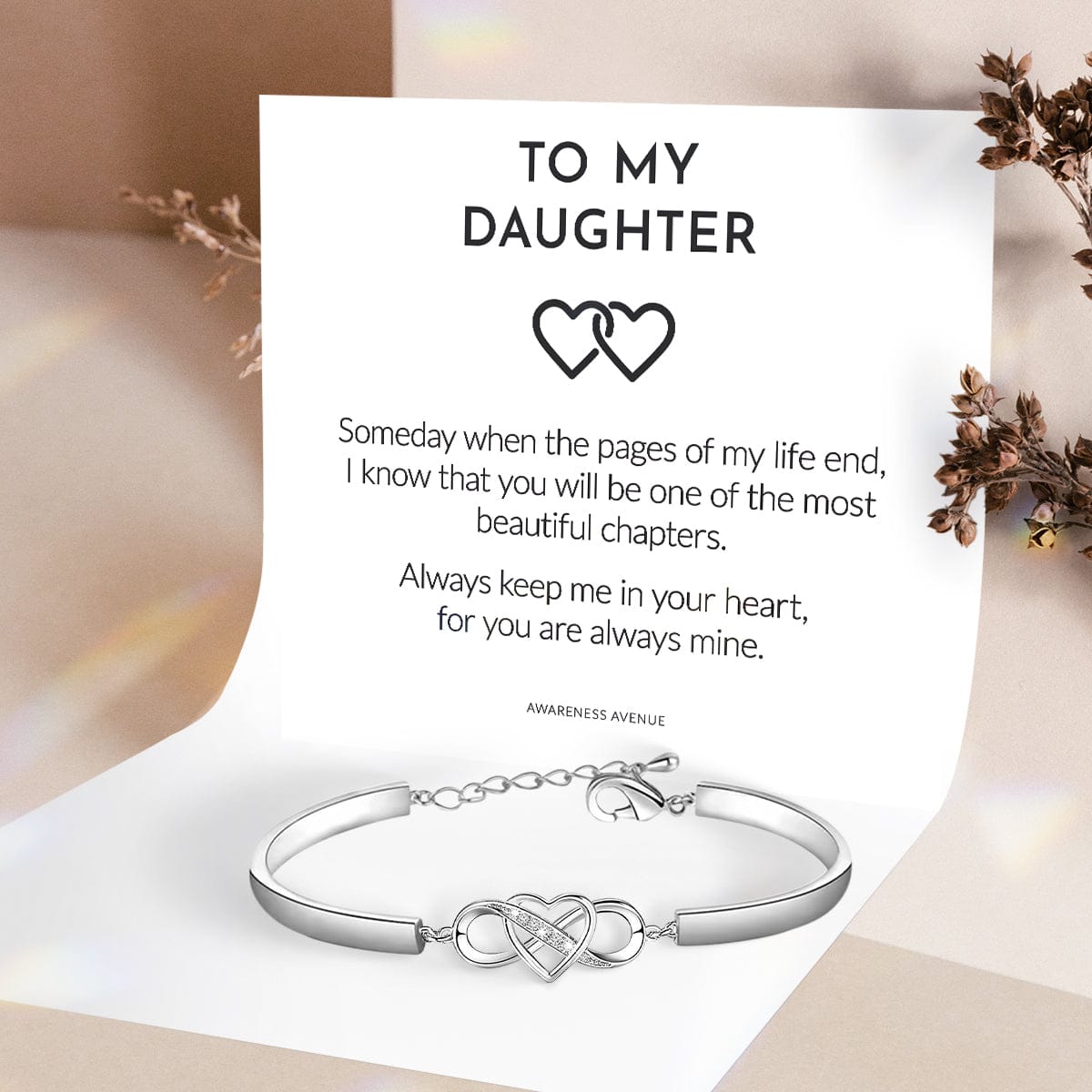 Bracelet "À ma fille" | Garde-moi toujours dans ton cœur