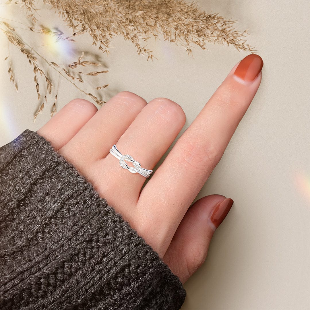 À ma meilleure amie | Sœurs de cœur | Bague nœud en argent S925