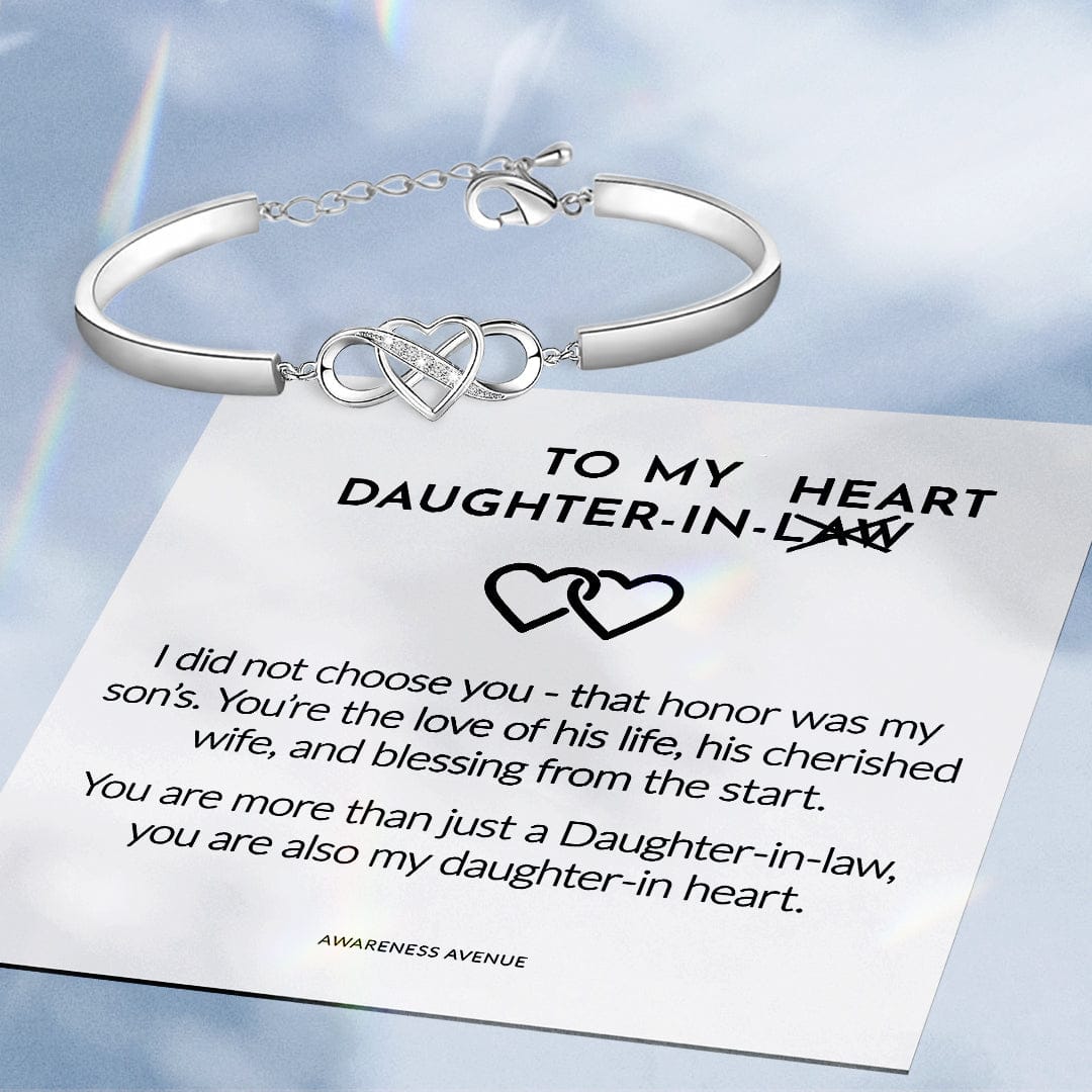 À Ma Belle-Fille | Tu Es Aussi Ma Fille De Cœur | Bracelet Cœur Infini