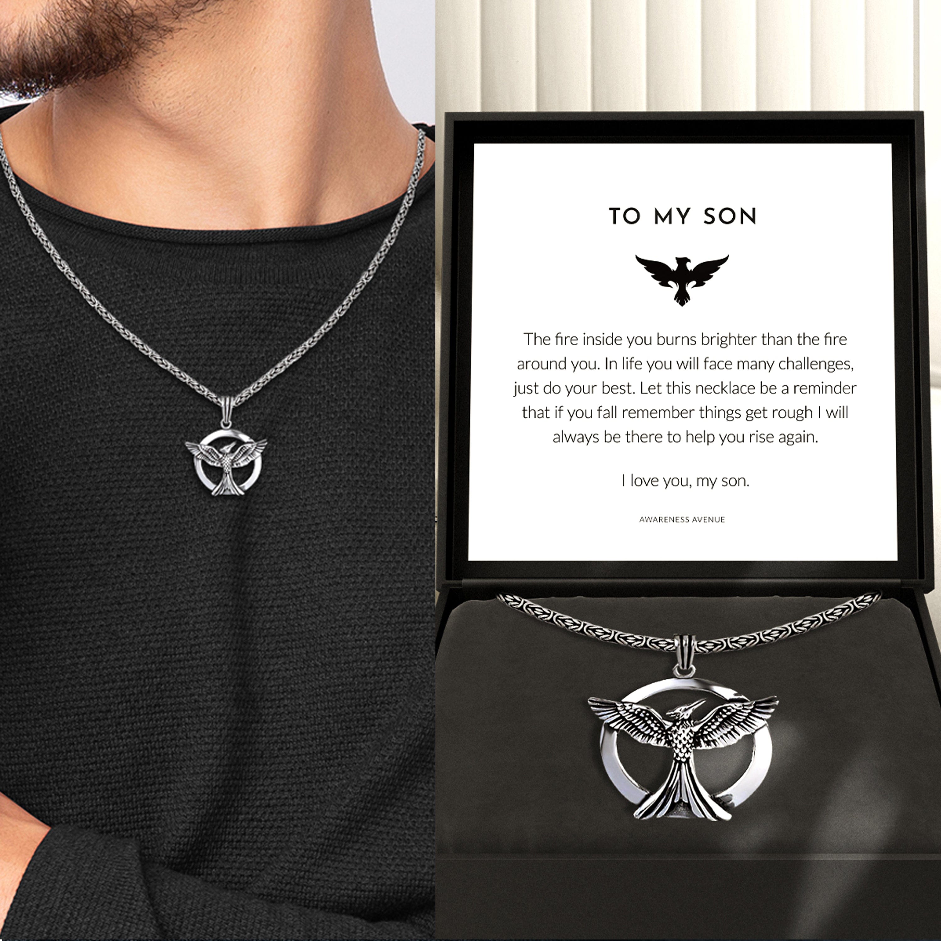 To My Son | 925S Phoenix Necklace