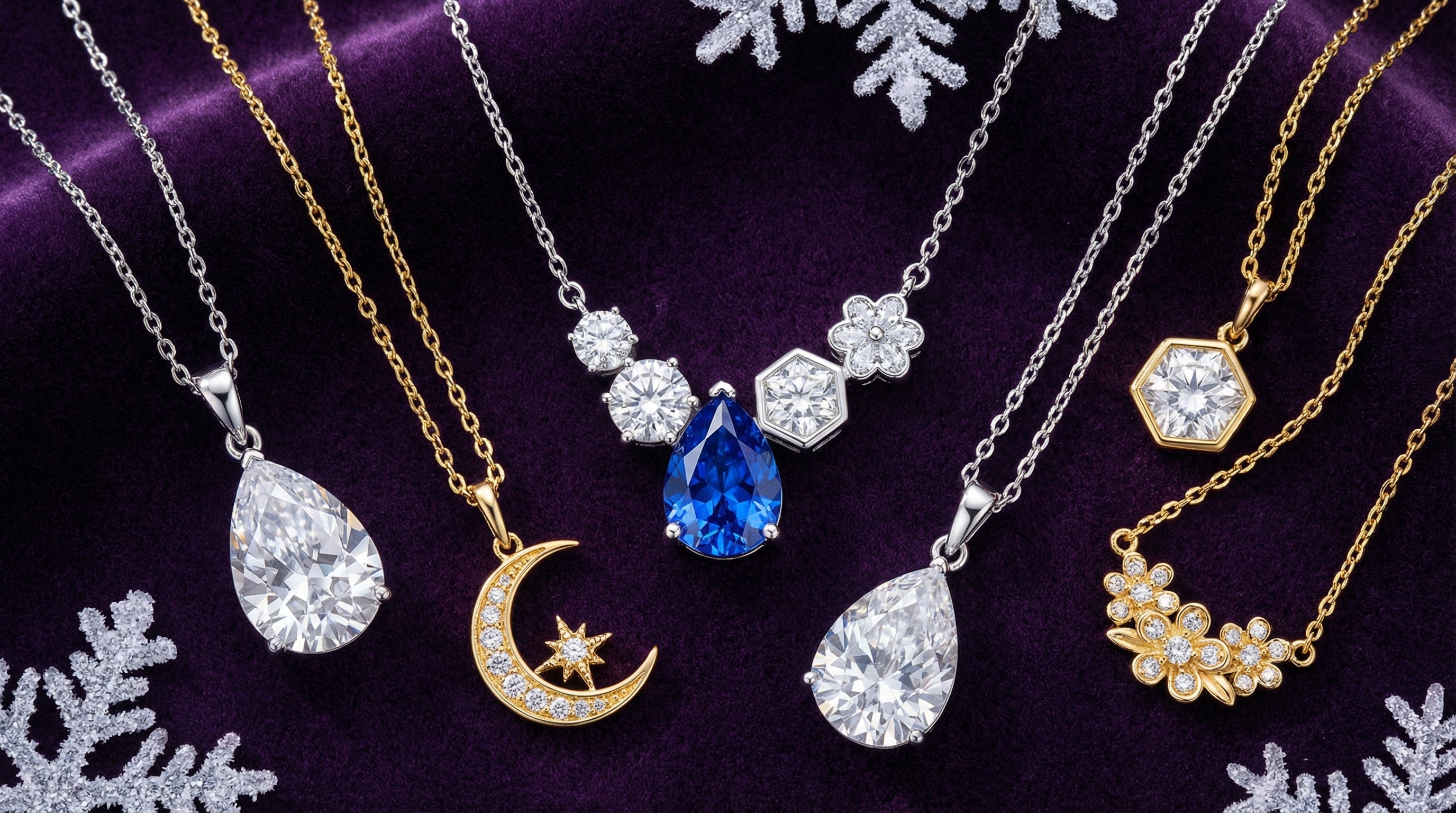 4 stone birthstone necklace - hero image