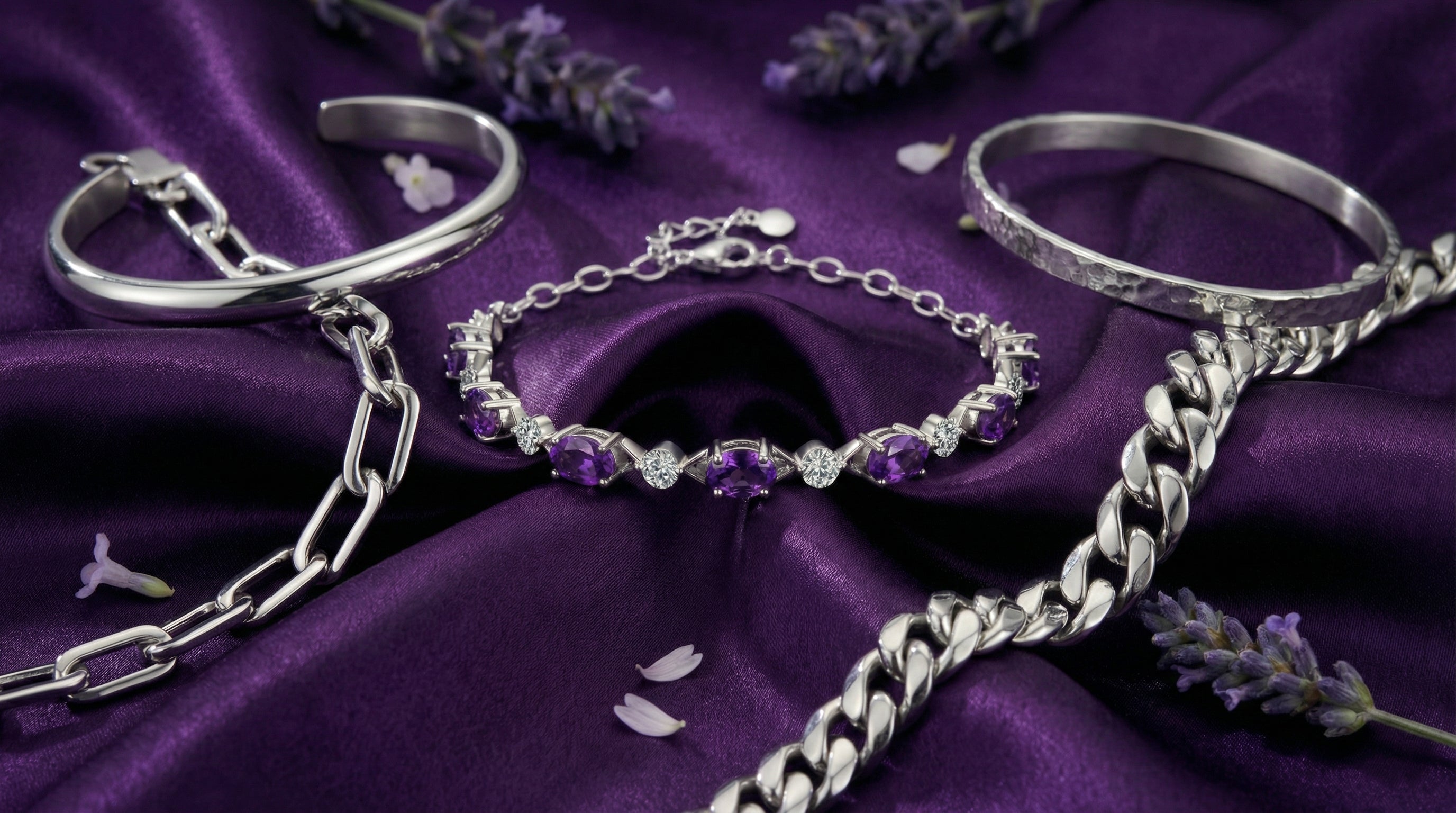 925 sterling silver mens bracelet - hero image