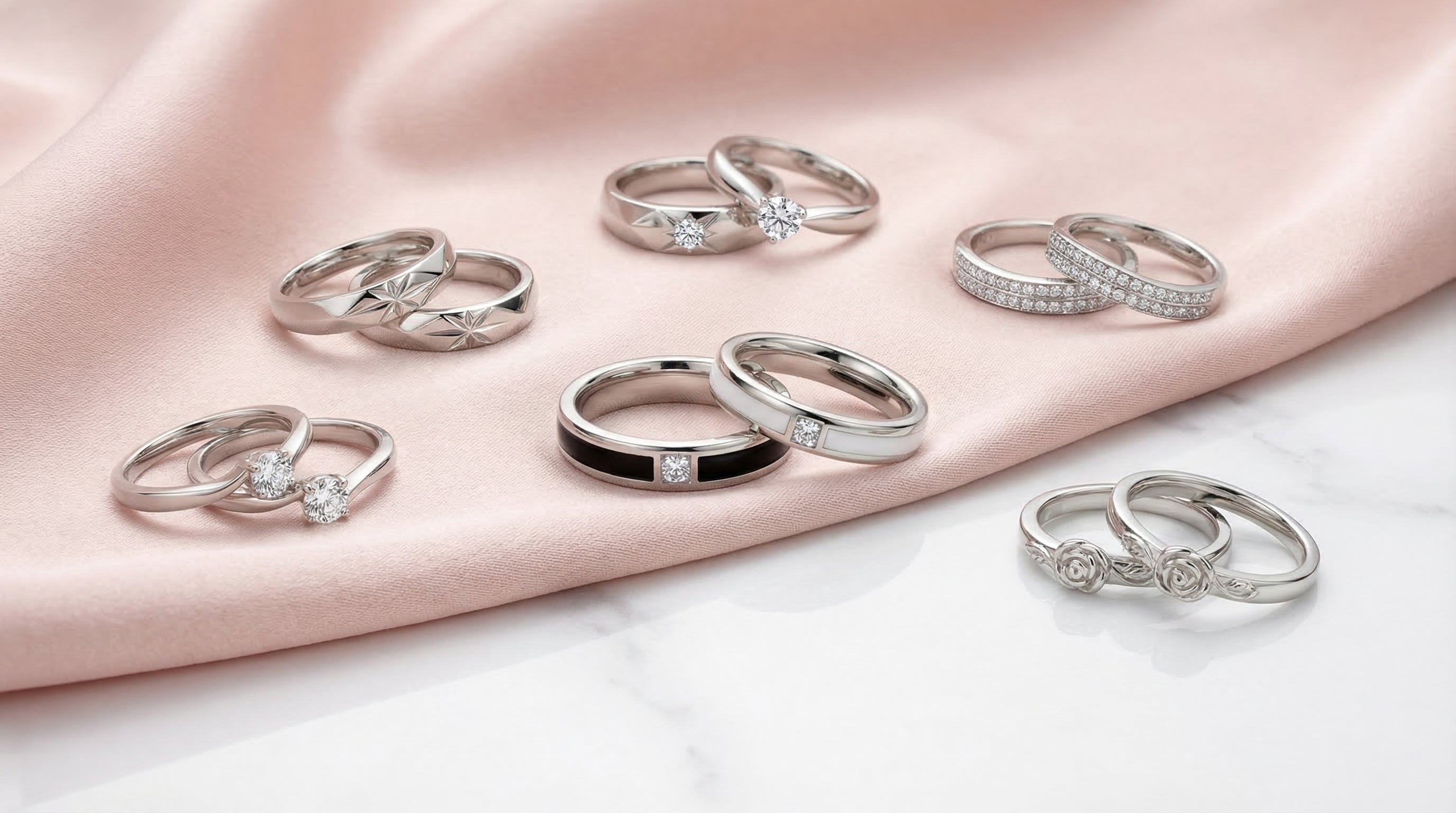 cheap wedding ring sets his and hers - hero image