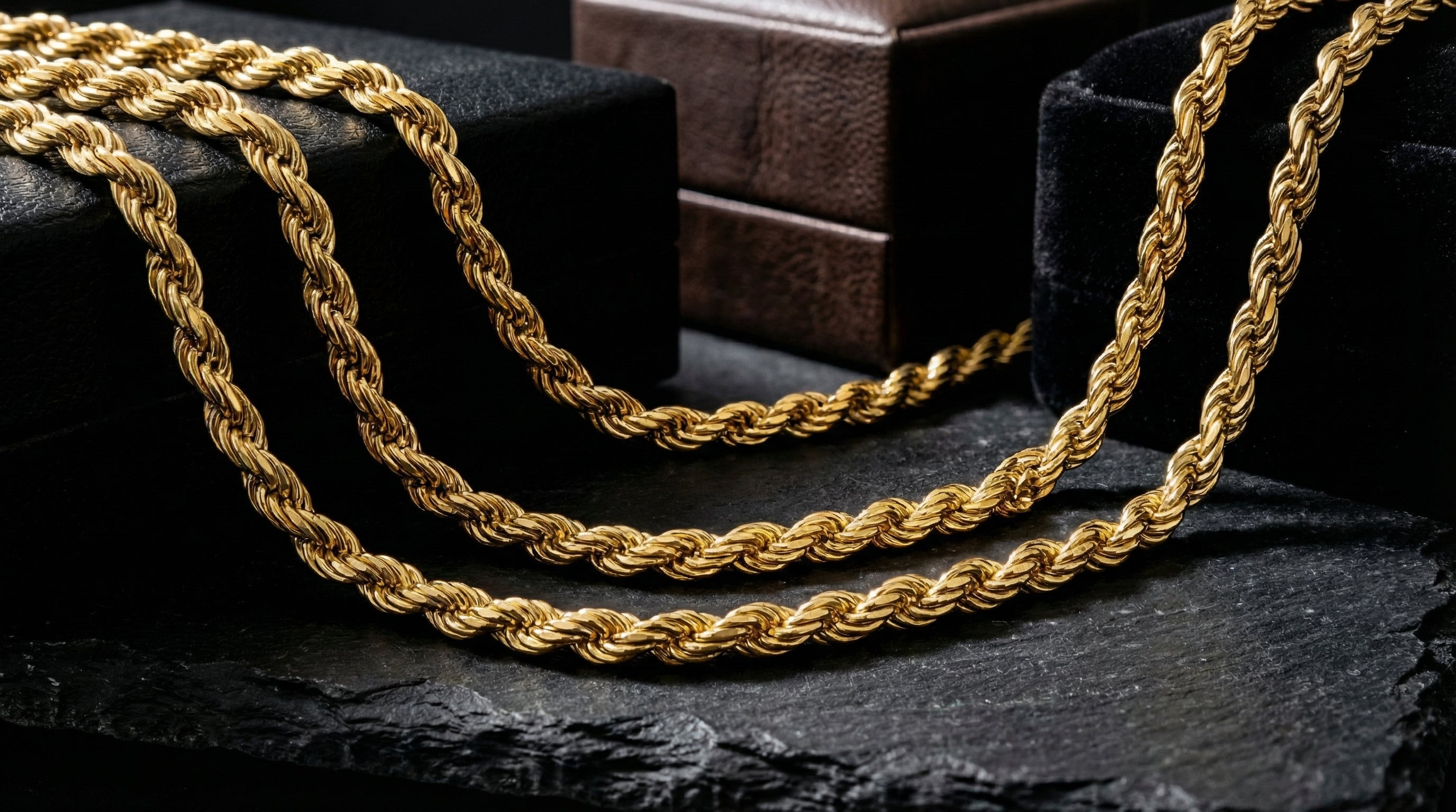 gold rope chains for men - hero image