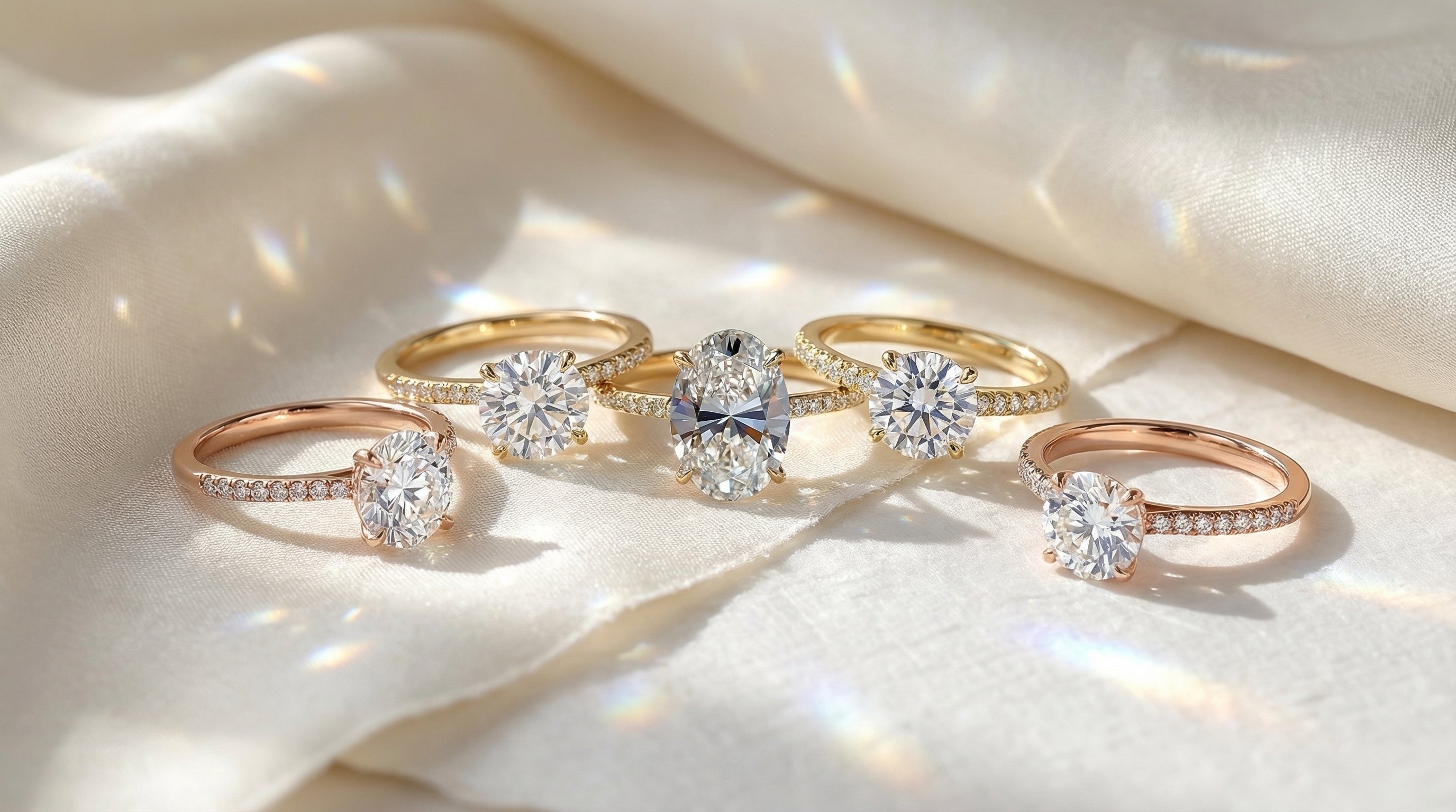 moissanite engagement rings etsy - hero image