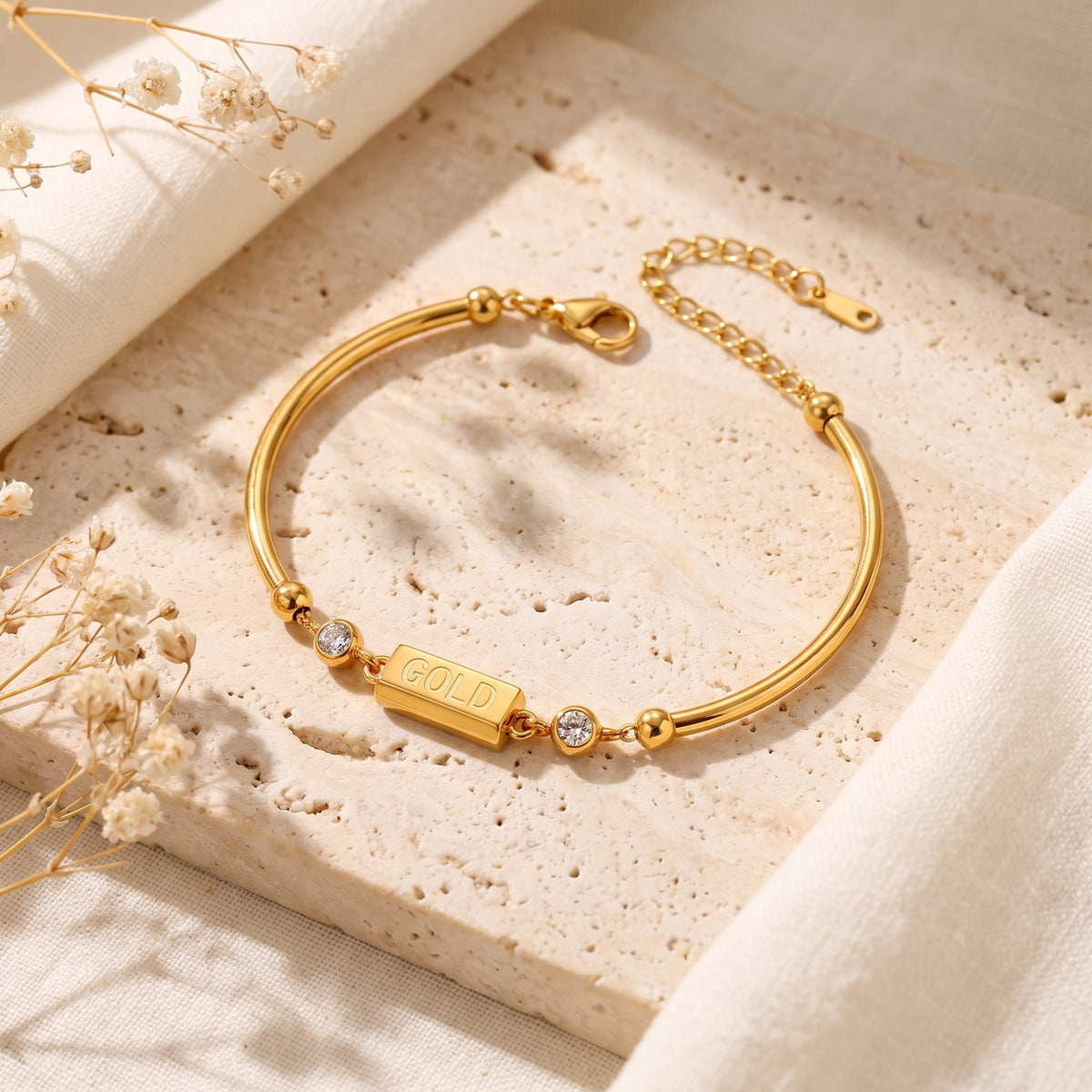 The Sculpted Bar Station Bracelet