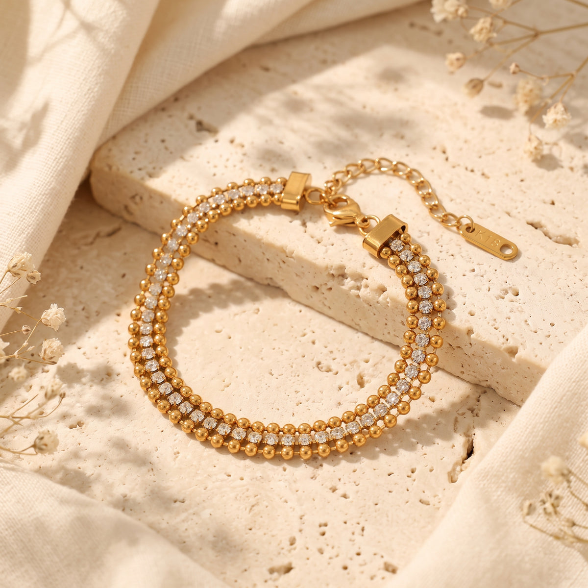 The Triple Row Beaded Bracelet