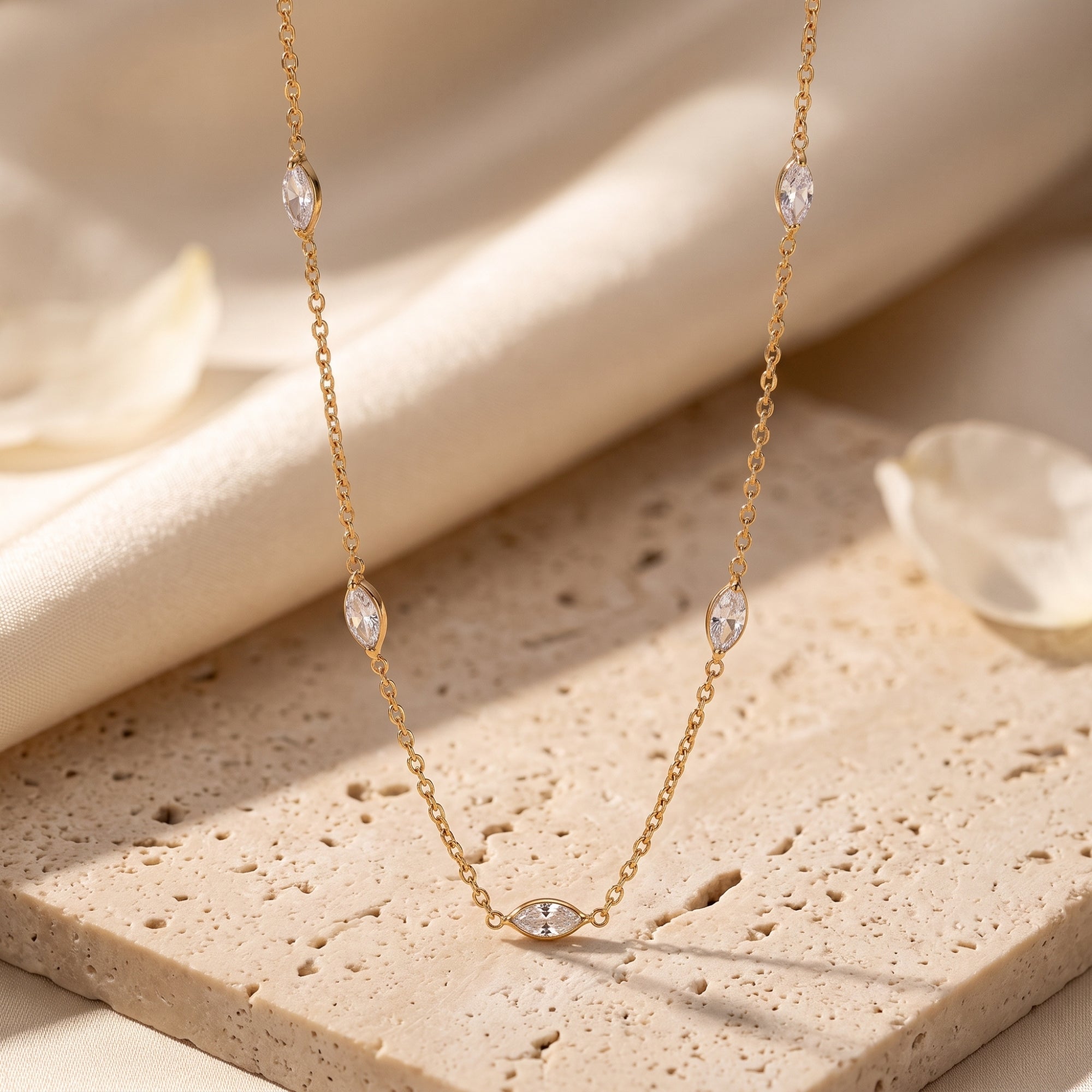 The Marquise Station Necklace