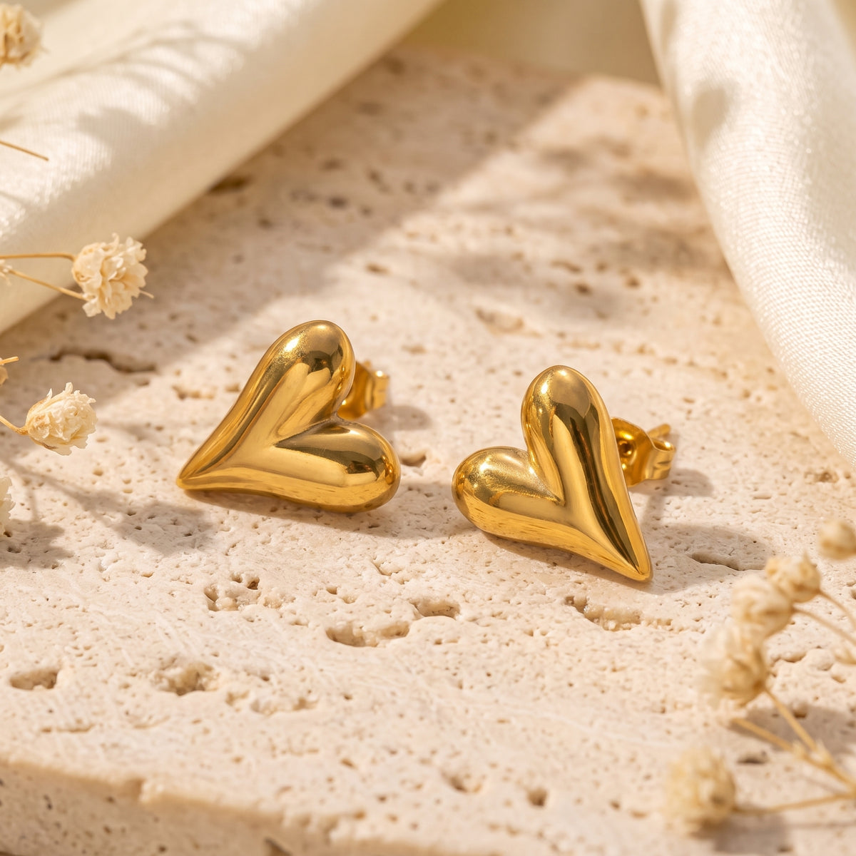 The Puffed Heart Earrings