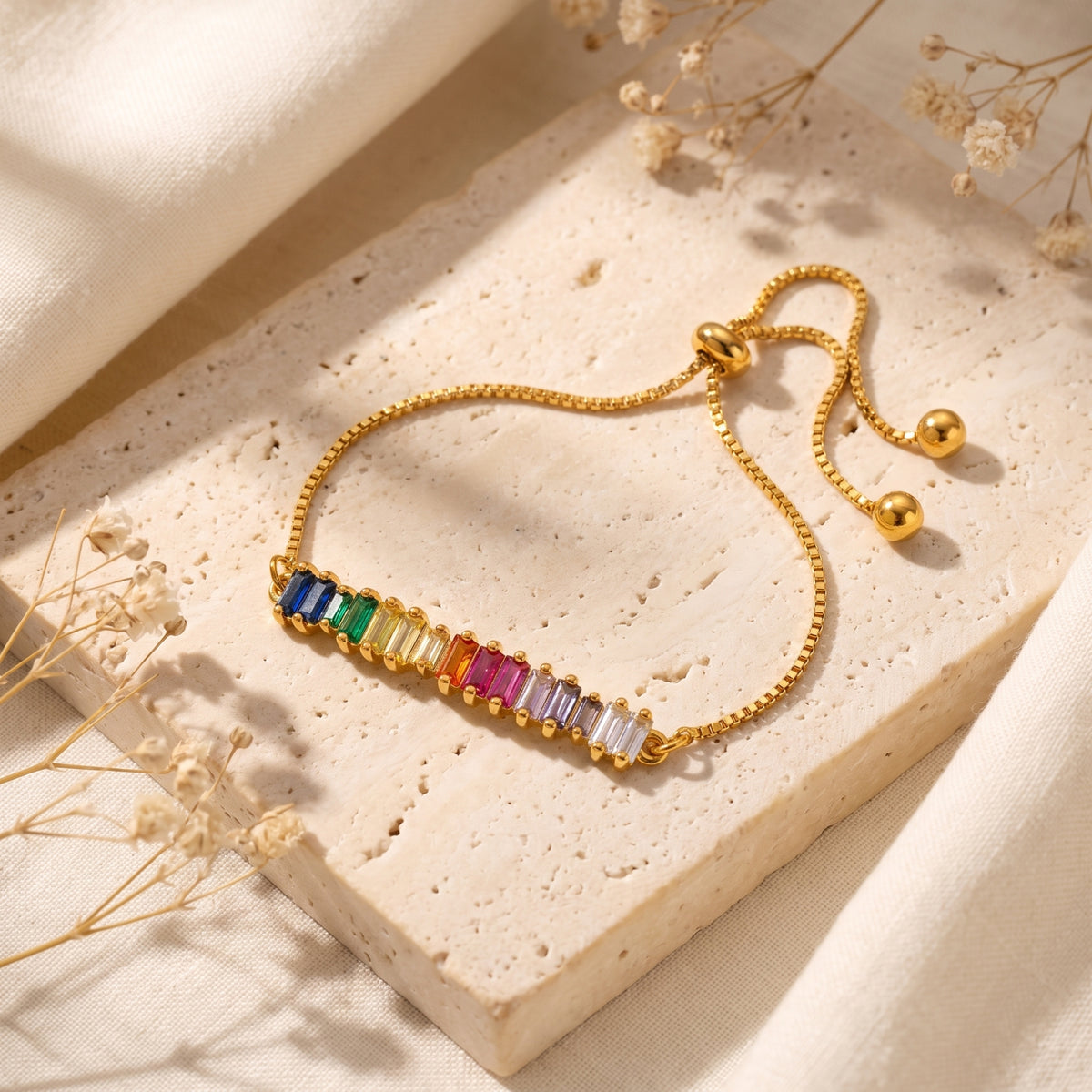 The Rainbow Baguette Bracelet