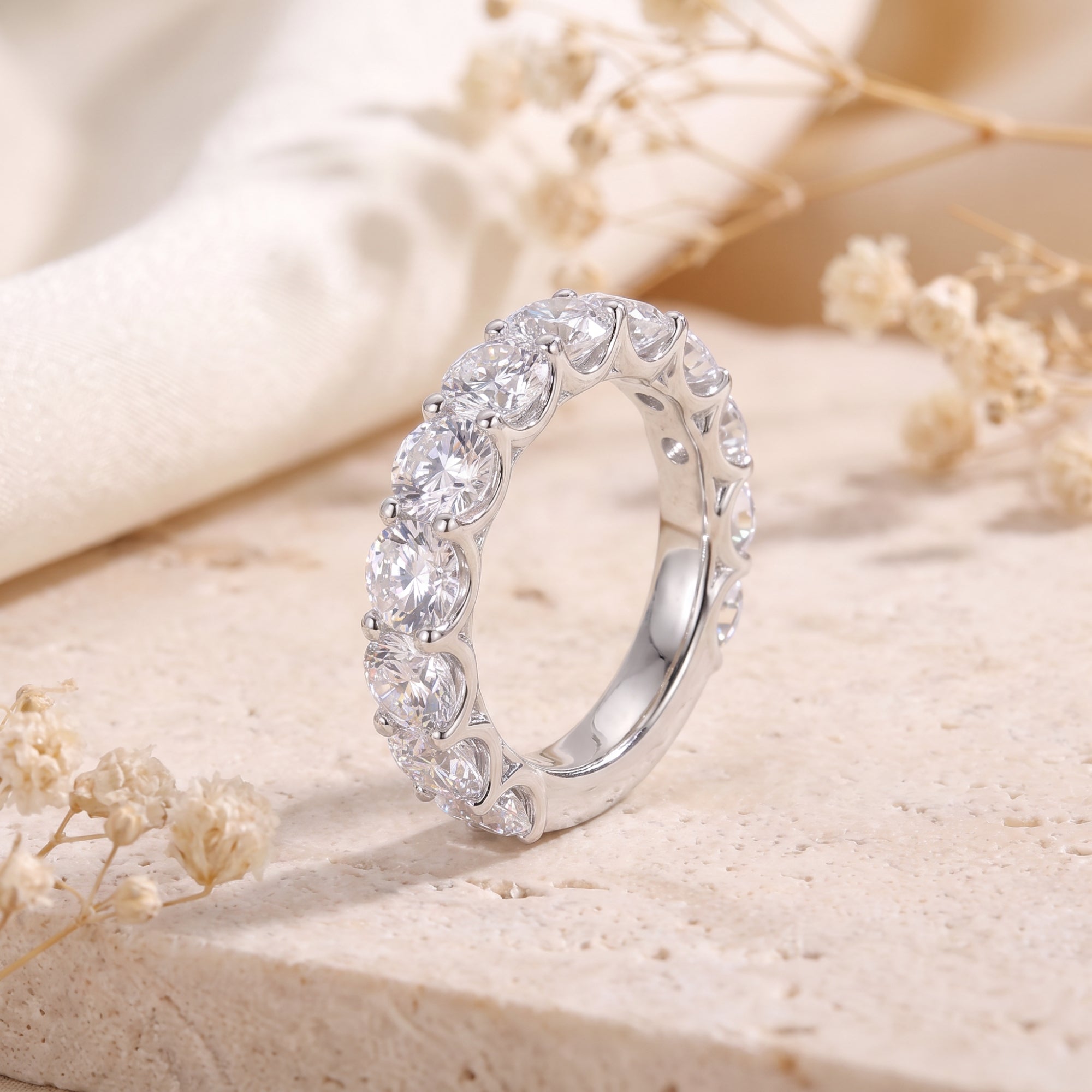 The Eternity Shared Prong Ring