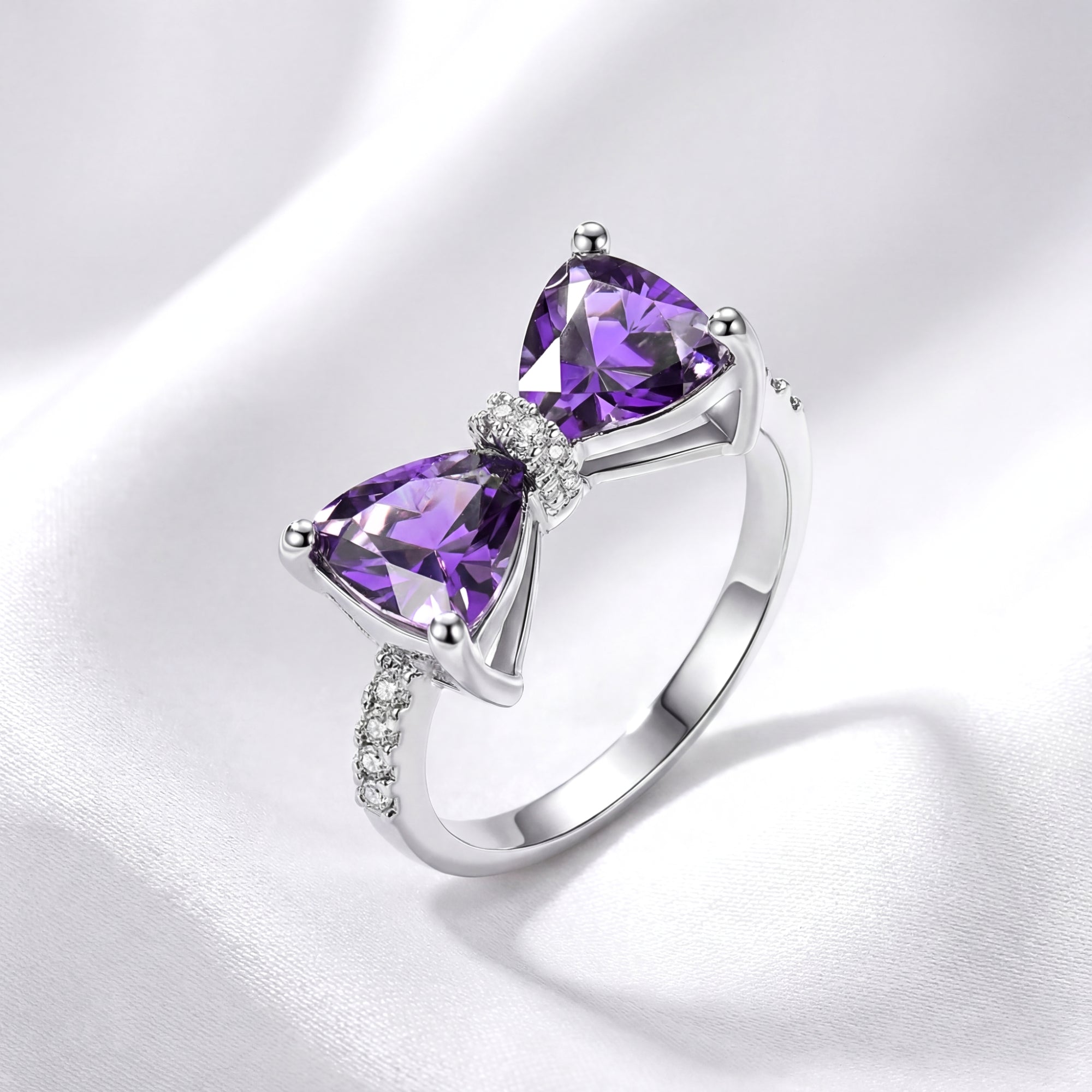 The Violette Bow Ring - S925 Sterling Silver