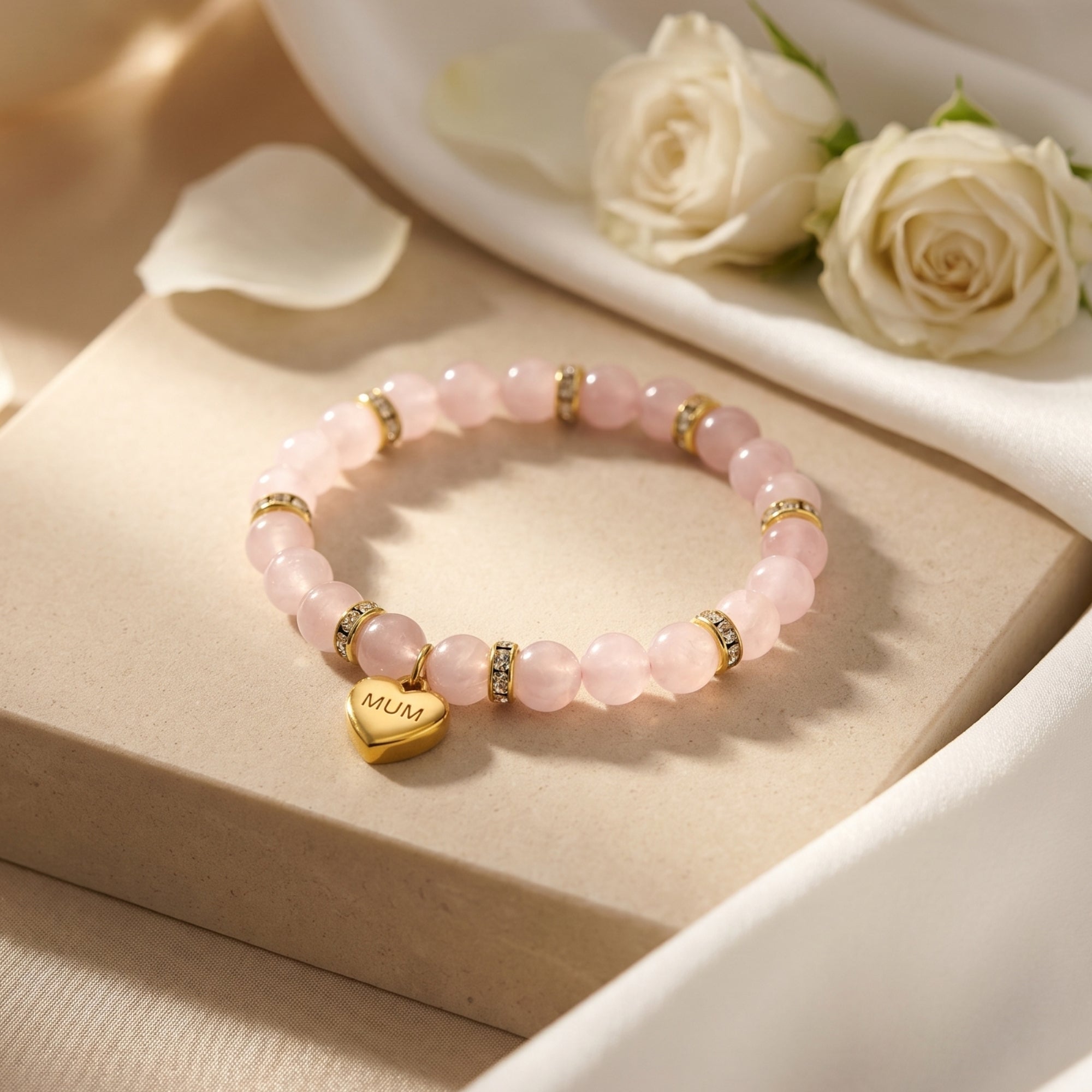The Saskia Rose Quartz Bracelet