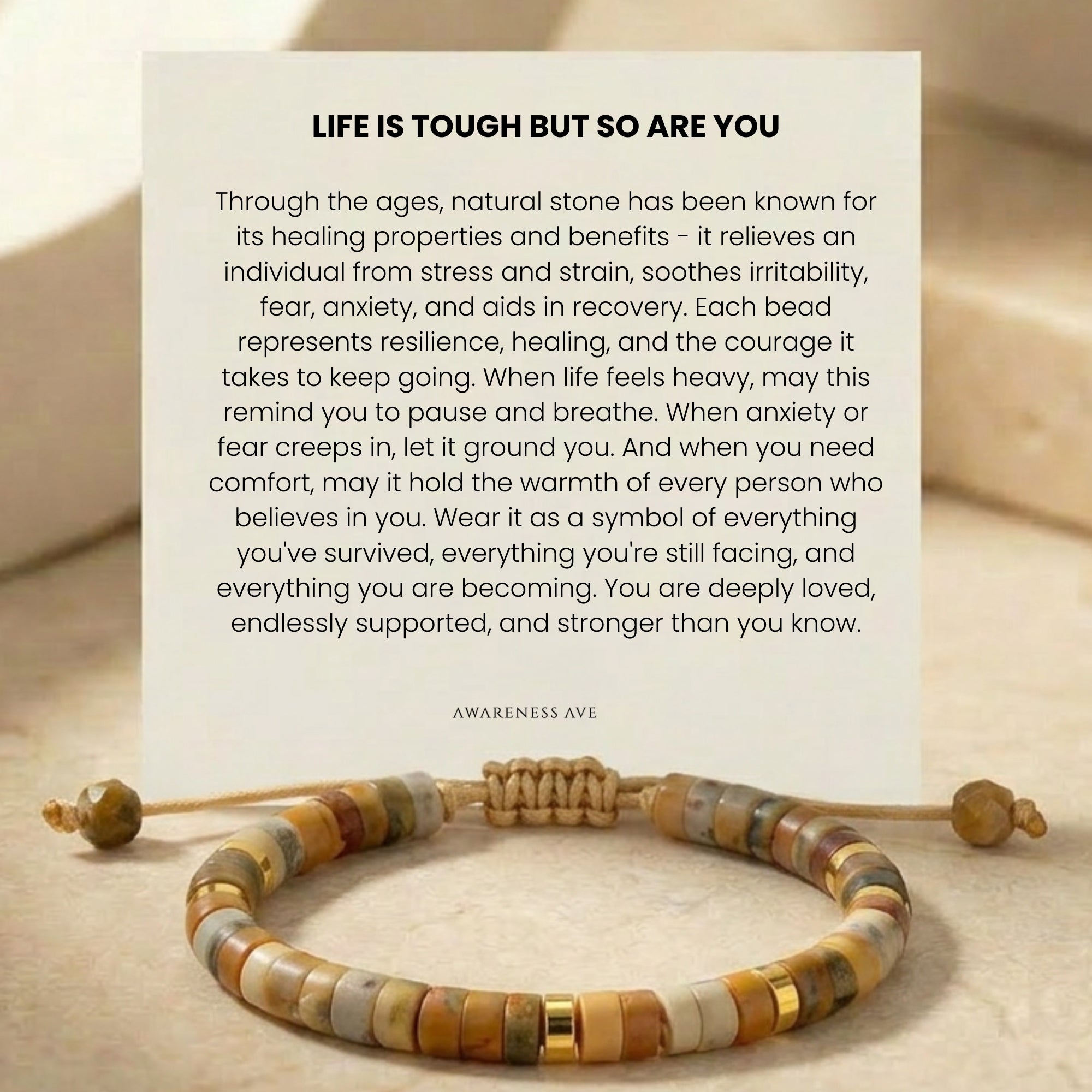 The Resilient Spirit Natural Agate Bracelet