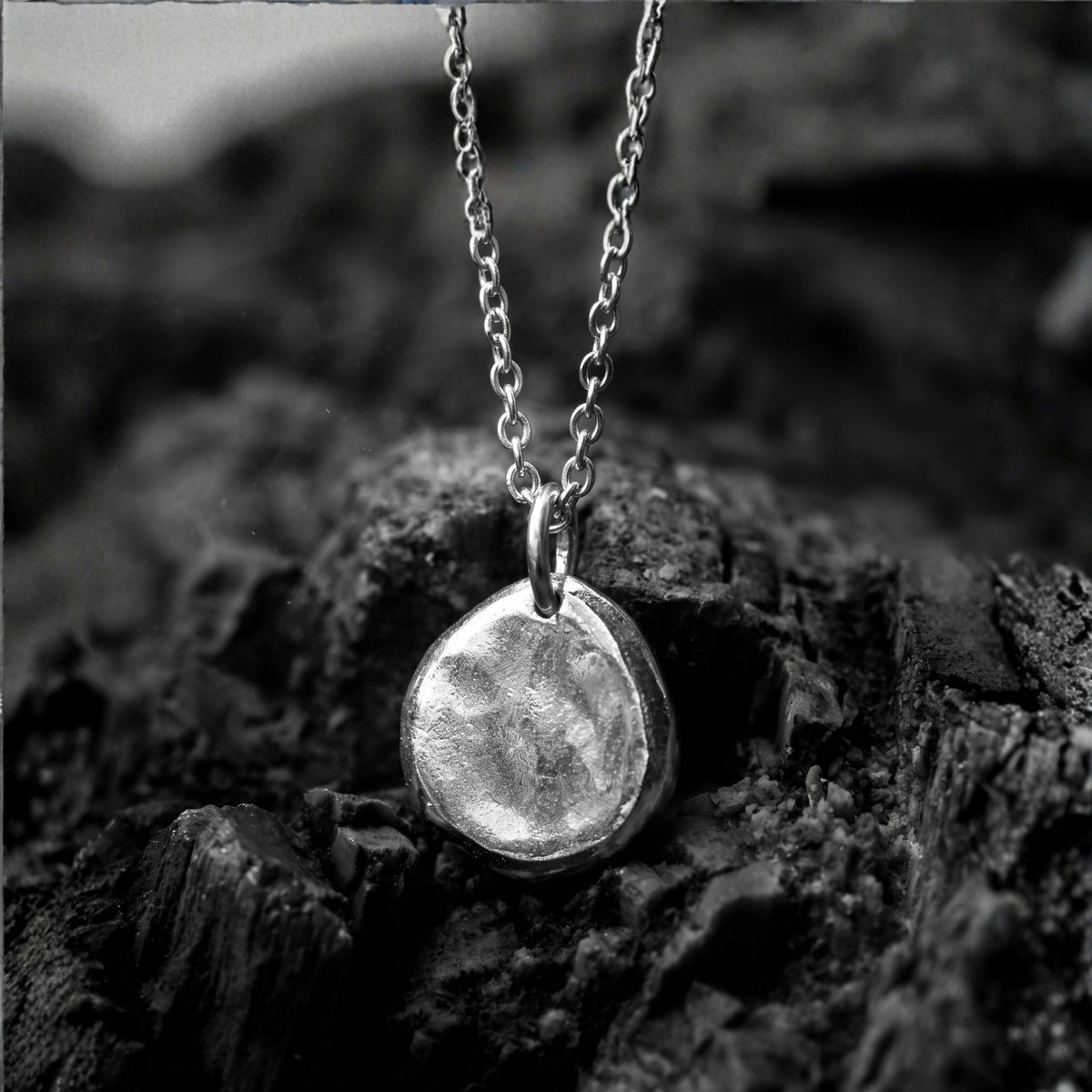 The Textured Pebble Pendant Necklace