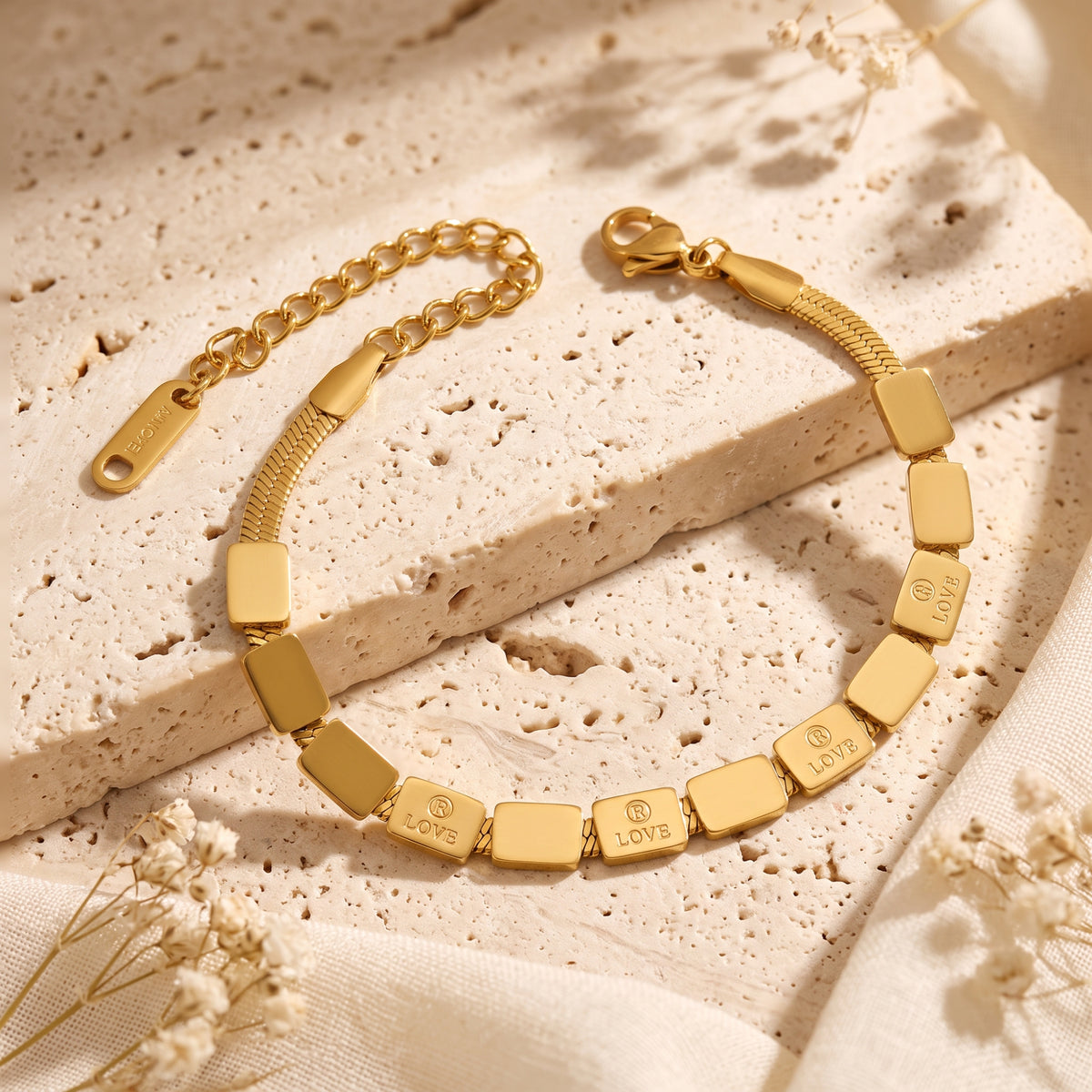 The Inscribed Tile Link Bracelet