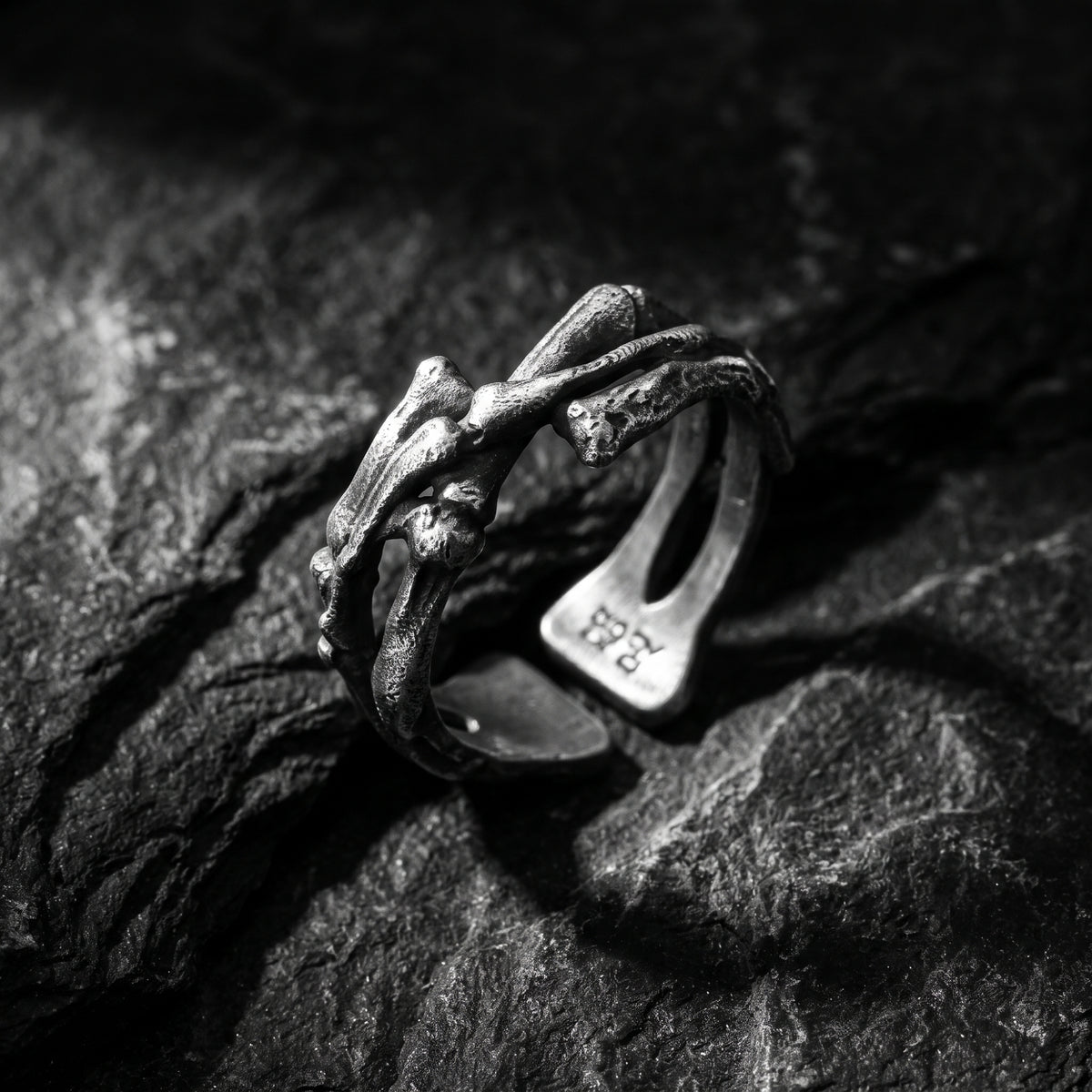 The Skeletal Open Band Ring