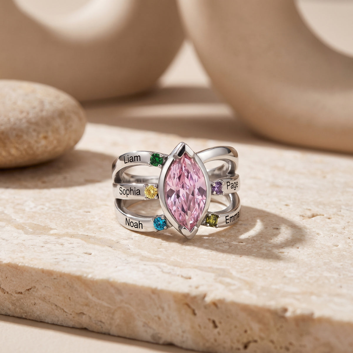 The Marquise Multi-Band Ring