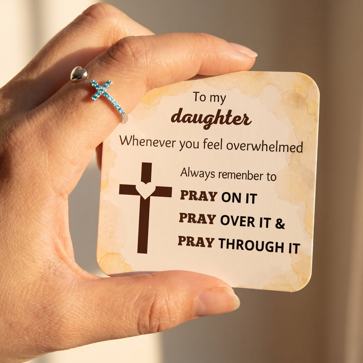 The Pray Through It Cross Ring