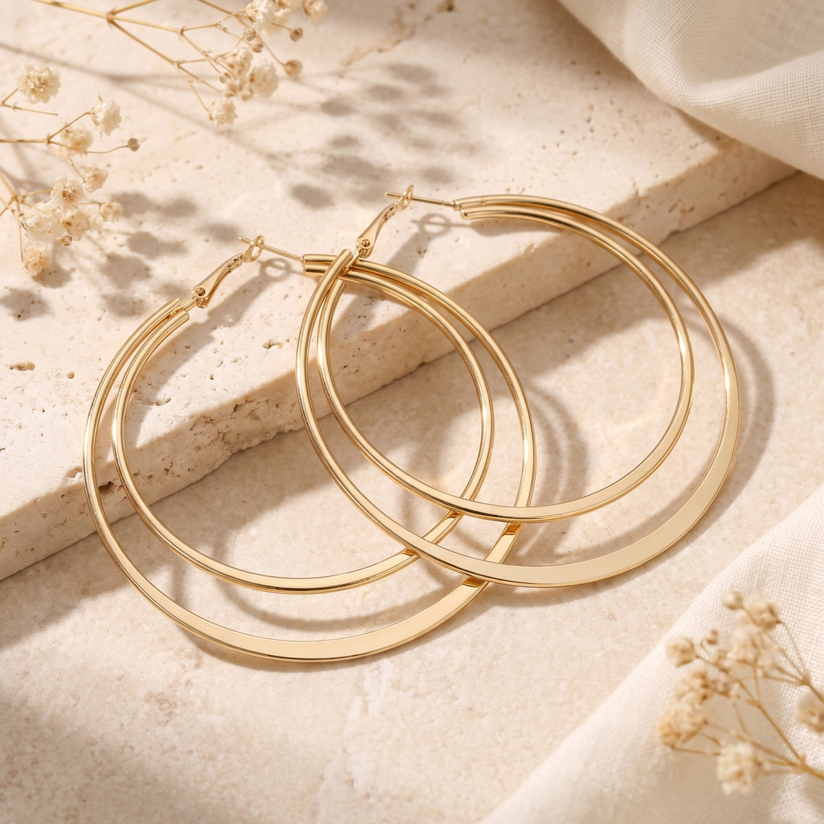 The Orbit Double Hoop Earrings