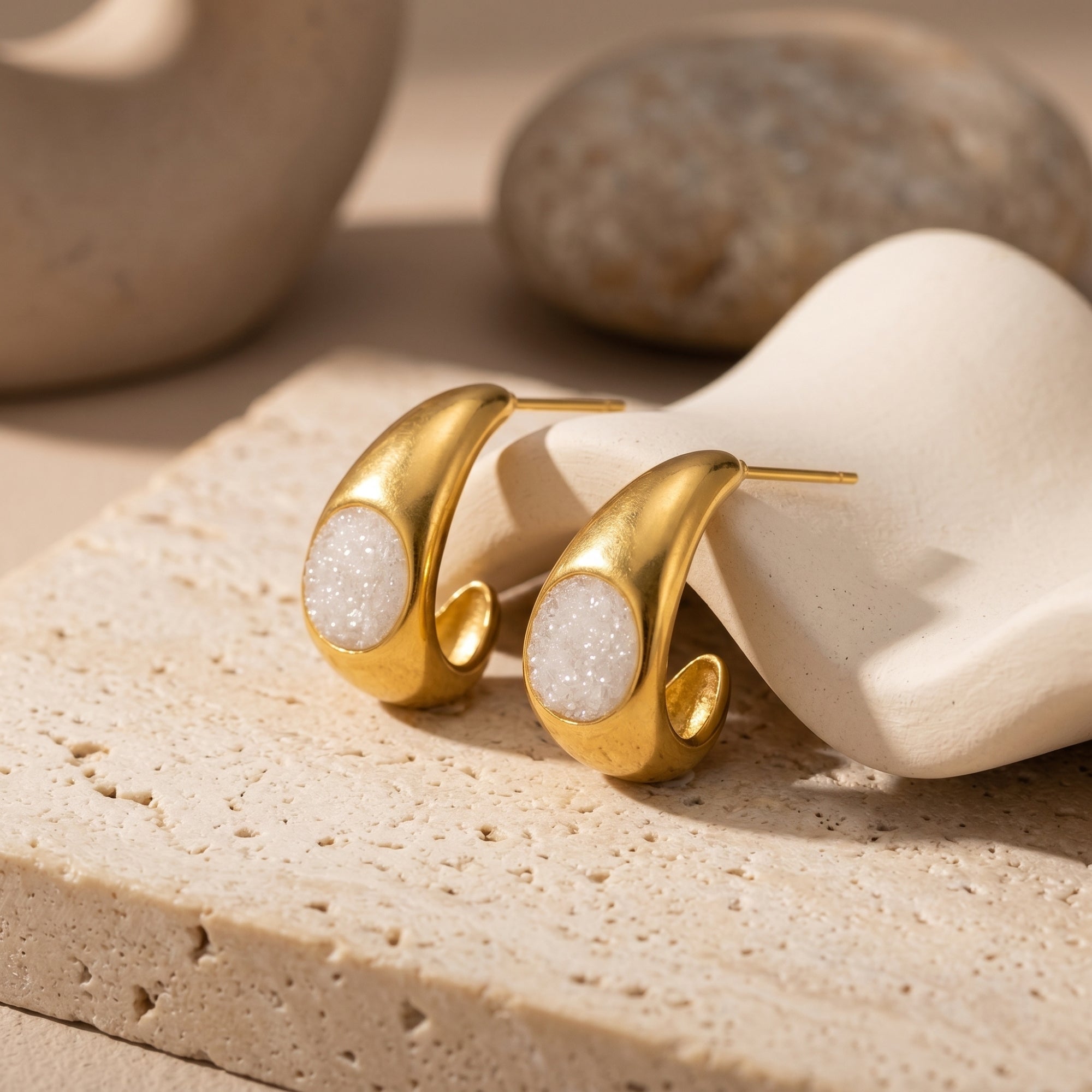 The Cyrilla Quartz Earrings