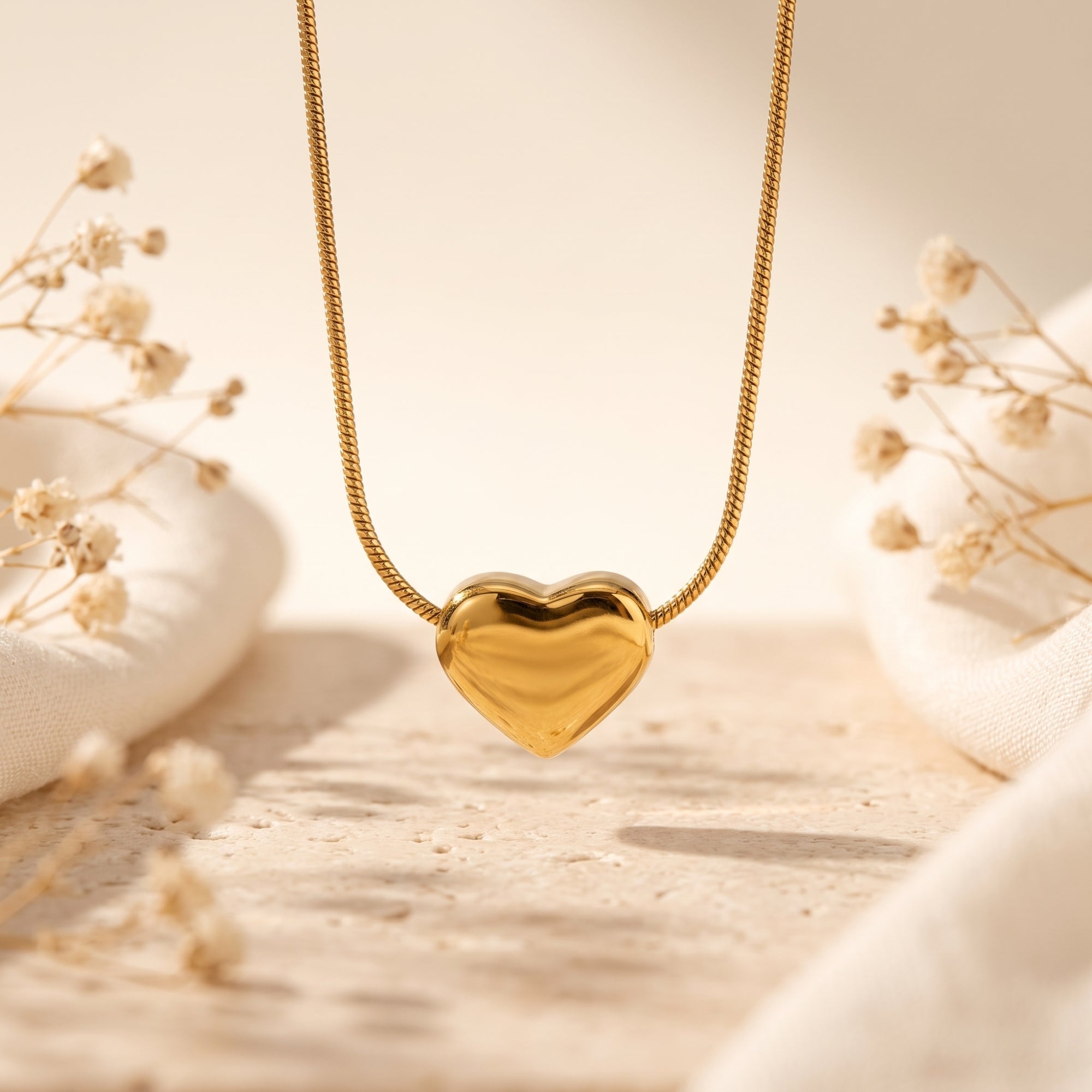 The Puffy Heart Pendant Necklace