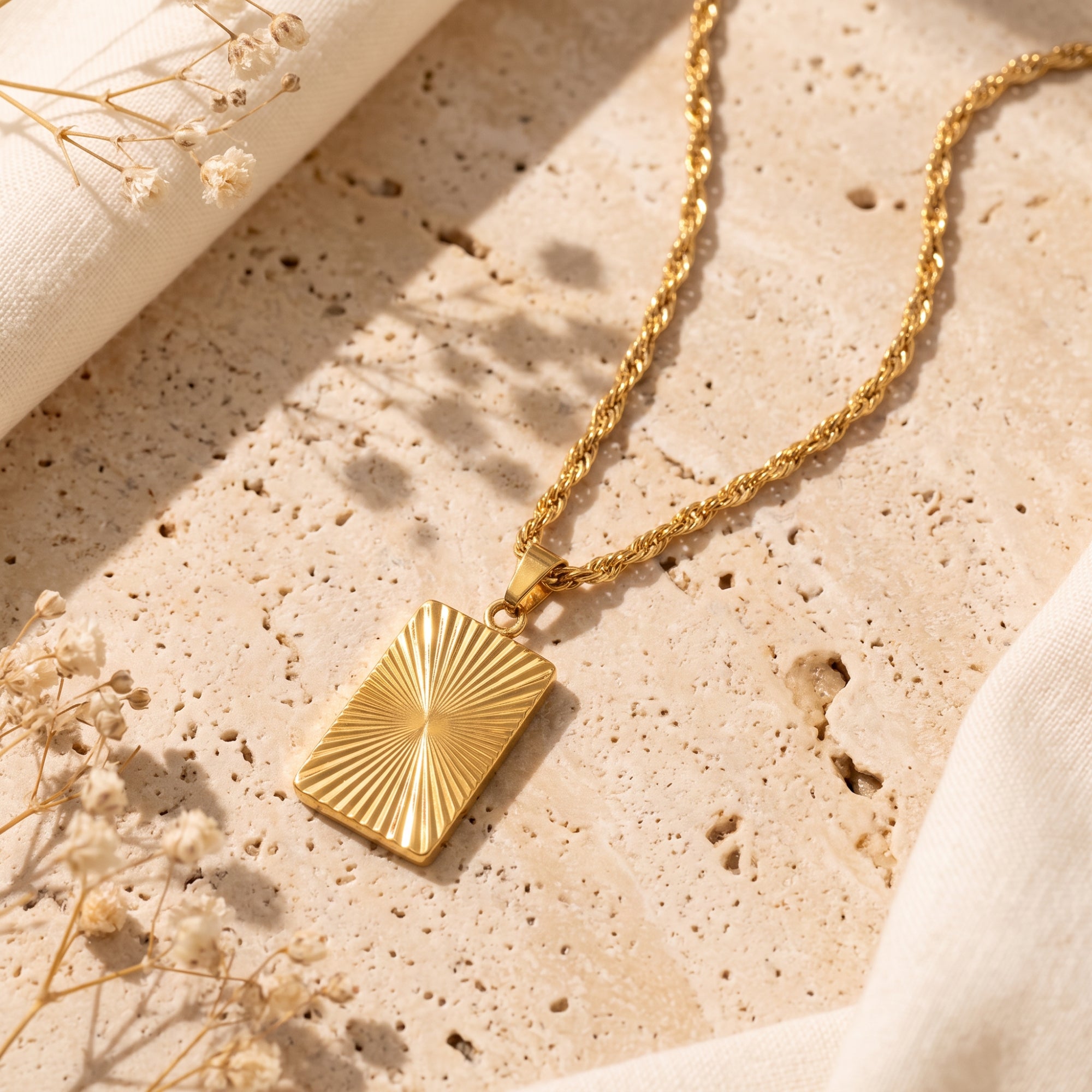 The Sunburst Plaque Necklace